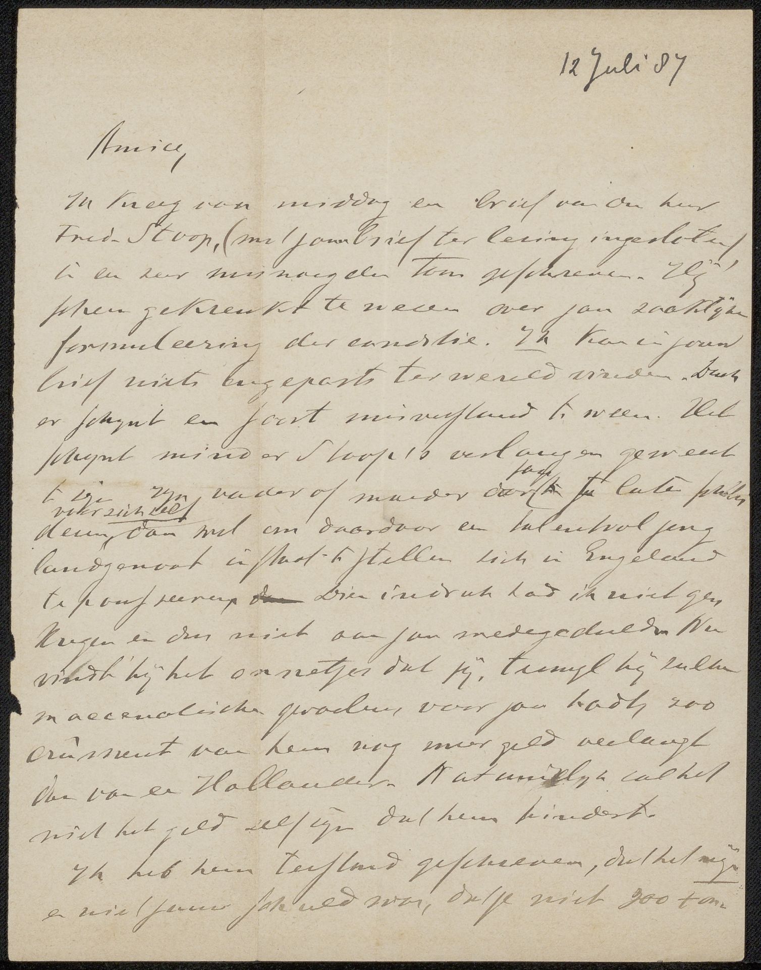 Brief aan Jan Veth by Chap van Deventer