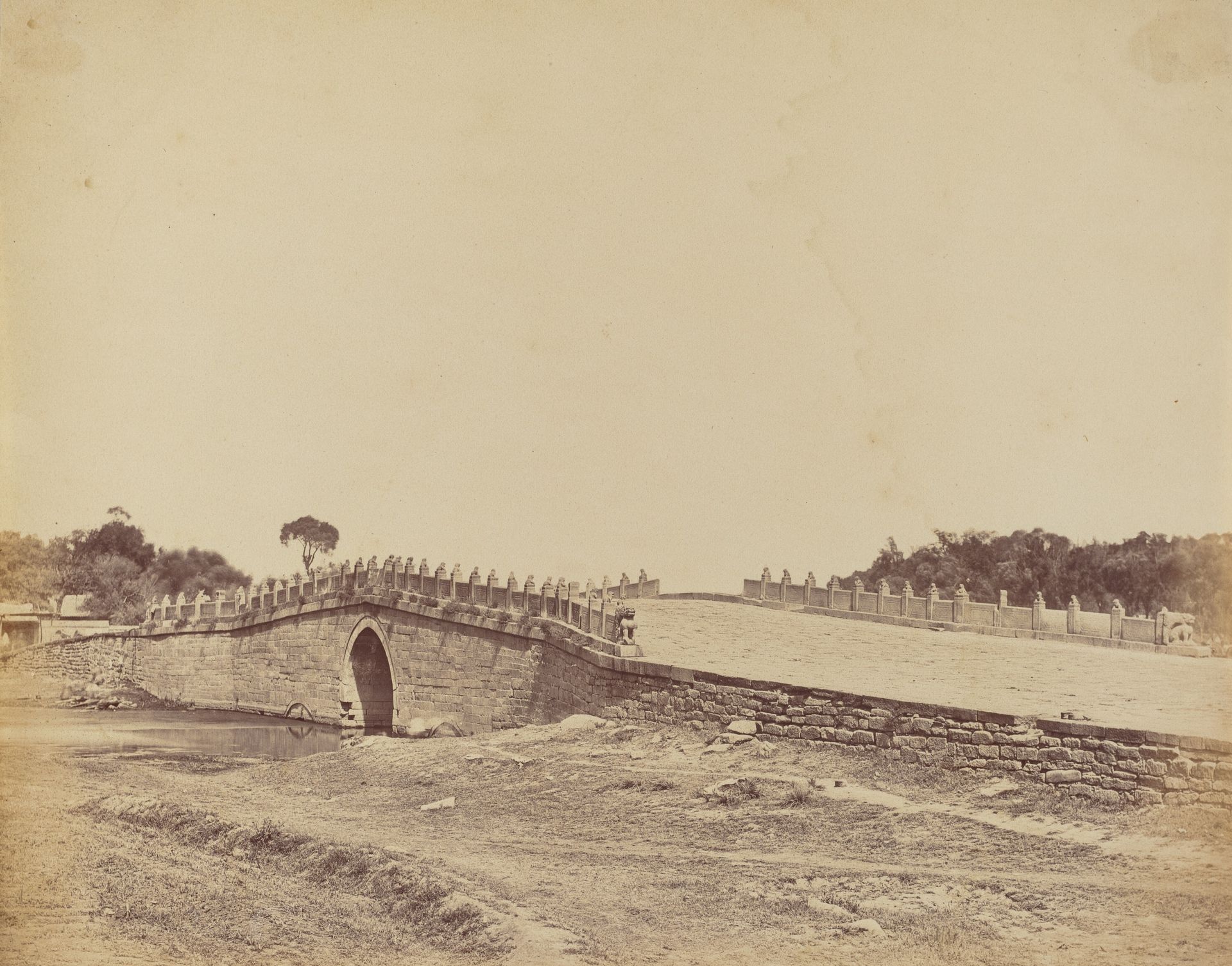 Bridge of Palichian Near Pekin, the Scene of the Fight with Imperial Chinese Troops, September 21, 1860 by Felice Beato
