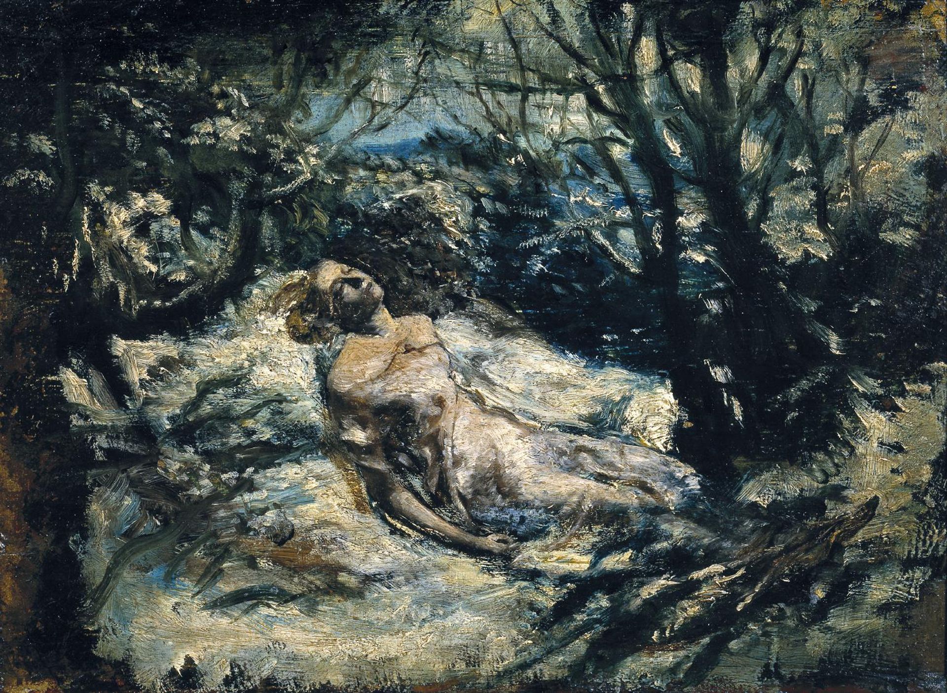 Sketch, (?Ophelia) by  Paul Falconer Poole