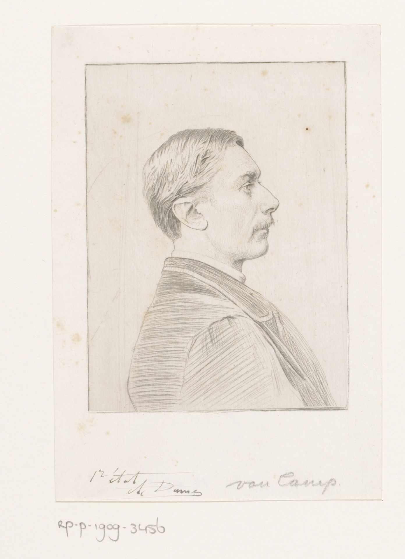 Portret van Camille van Camp by Auguste Danse