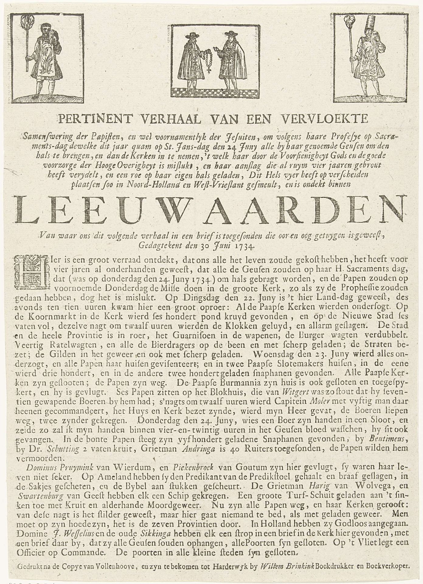 Katholieke samenzwering te Leeuwarden, 1734 by Anonymous