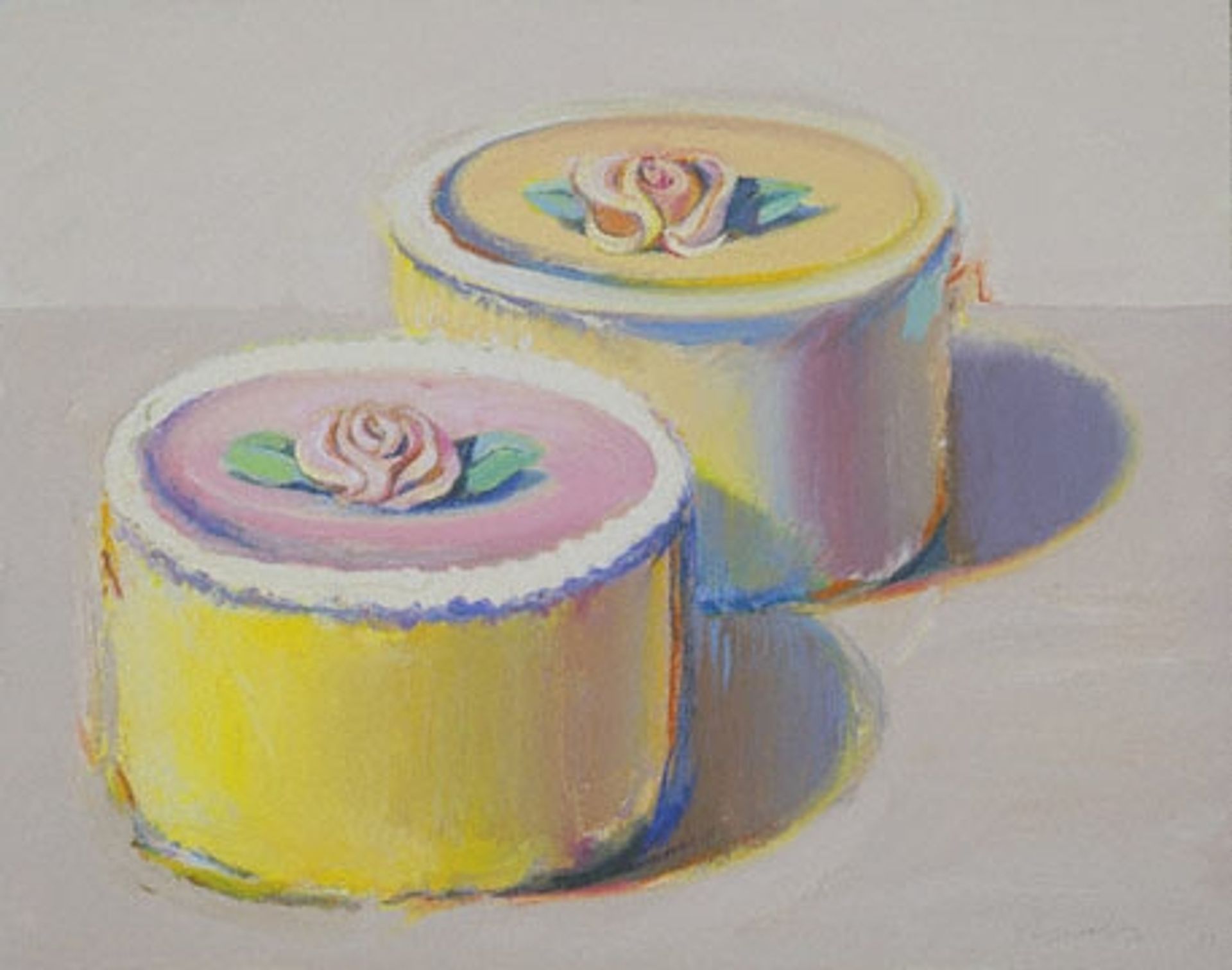 Rosebud Cakes by Wayne Thiebaud