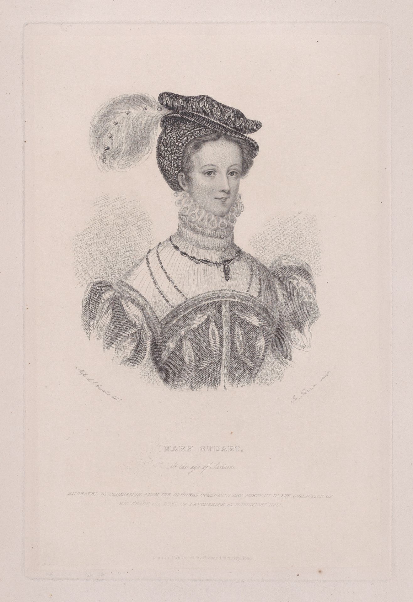 Mary Stuart, At the age of Sixteen (from Memoirs of Eminent Englishwomen) by Joseph Brown