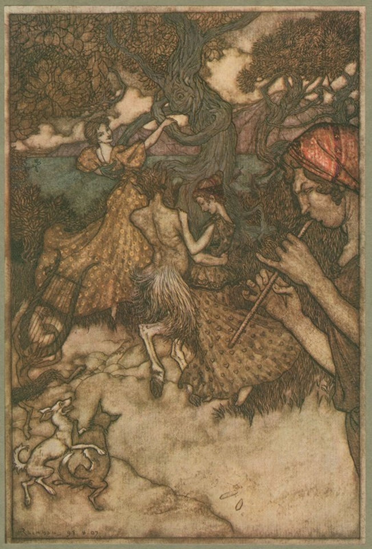 If Orpheus first produced the waltz by Arthur Rackham