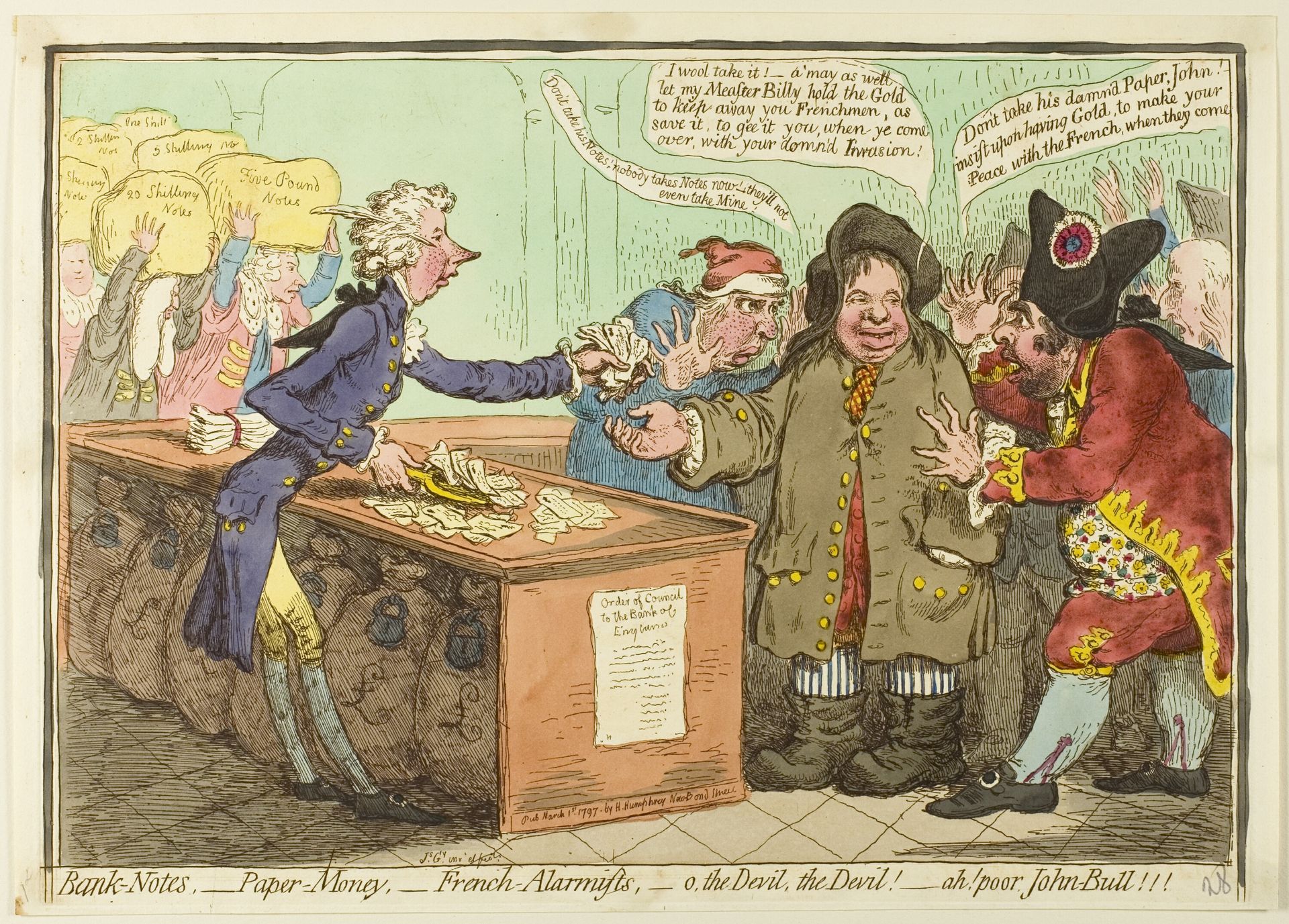 Bank-Notes, Paper-Money by James Gillray