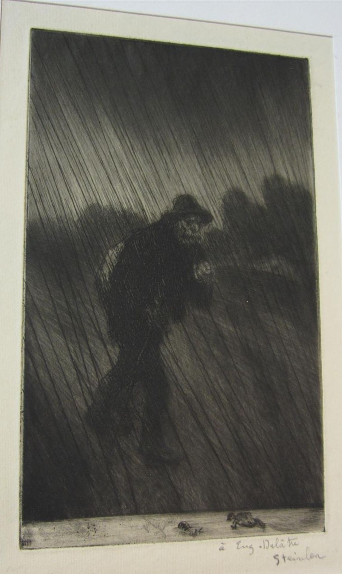 Chemineau Sous La Pluie by Théophile Alexandre Steinlen