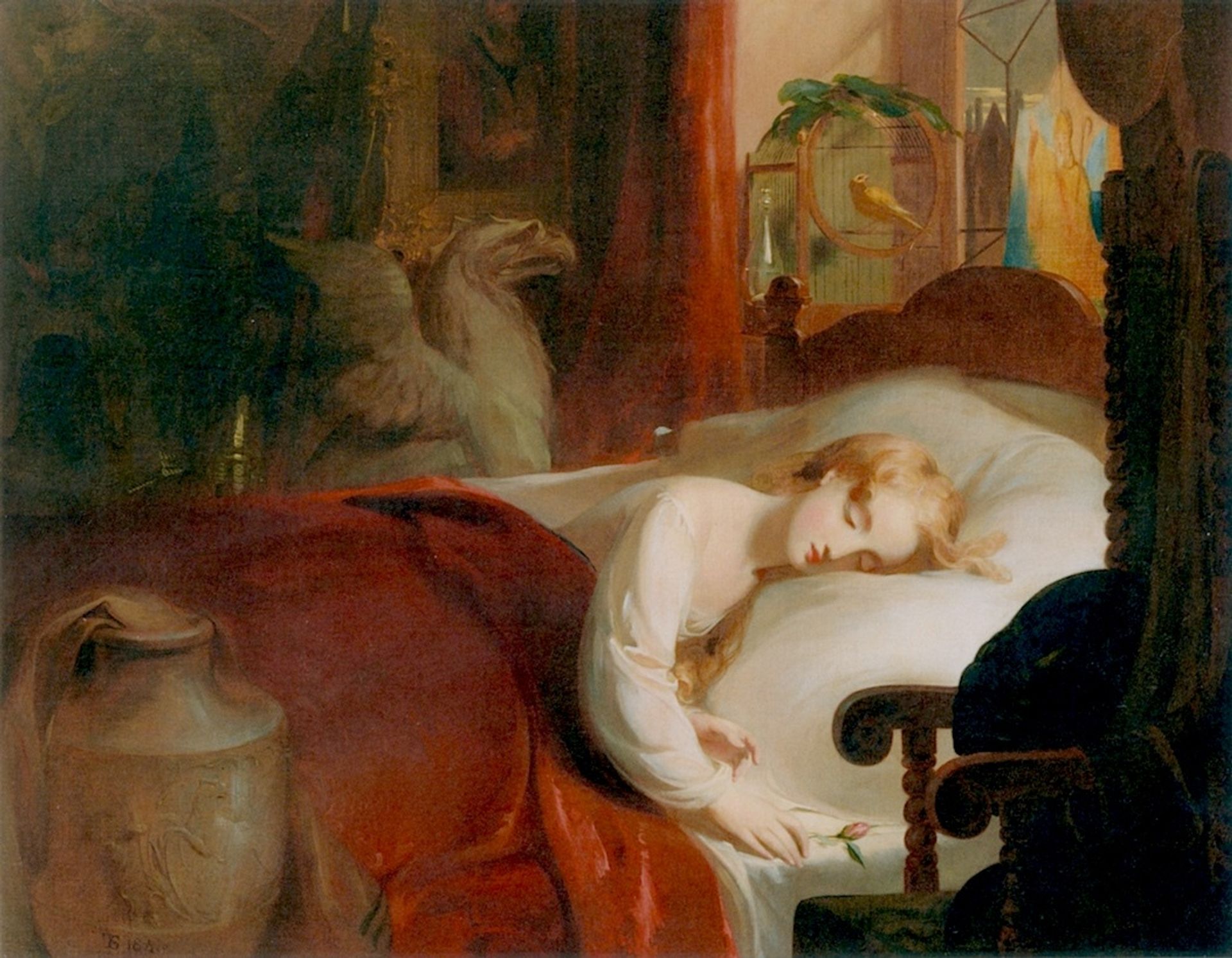 Little Nell Asleep in the Curiosity Shop by Thomas Sully