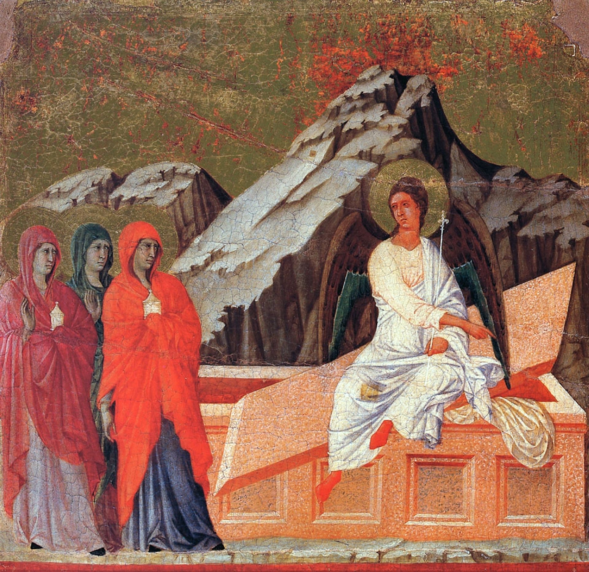 The Three Marys at the Tomb by Duccio