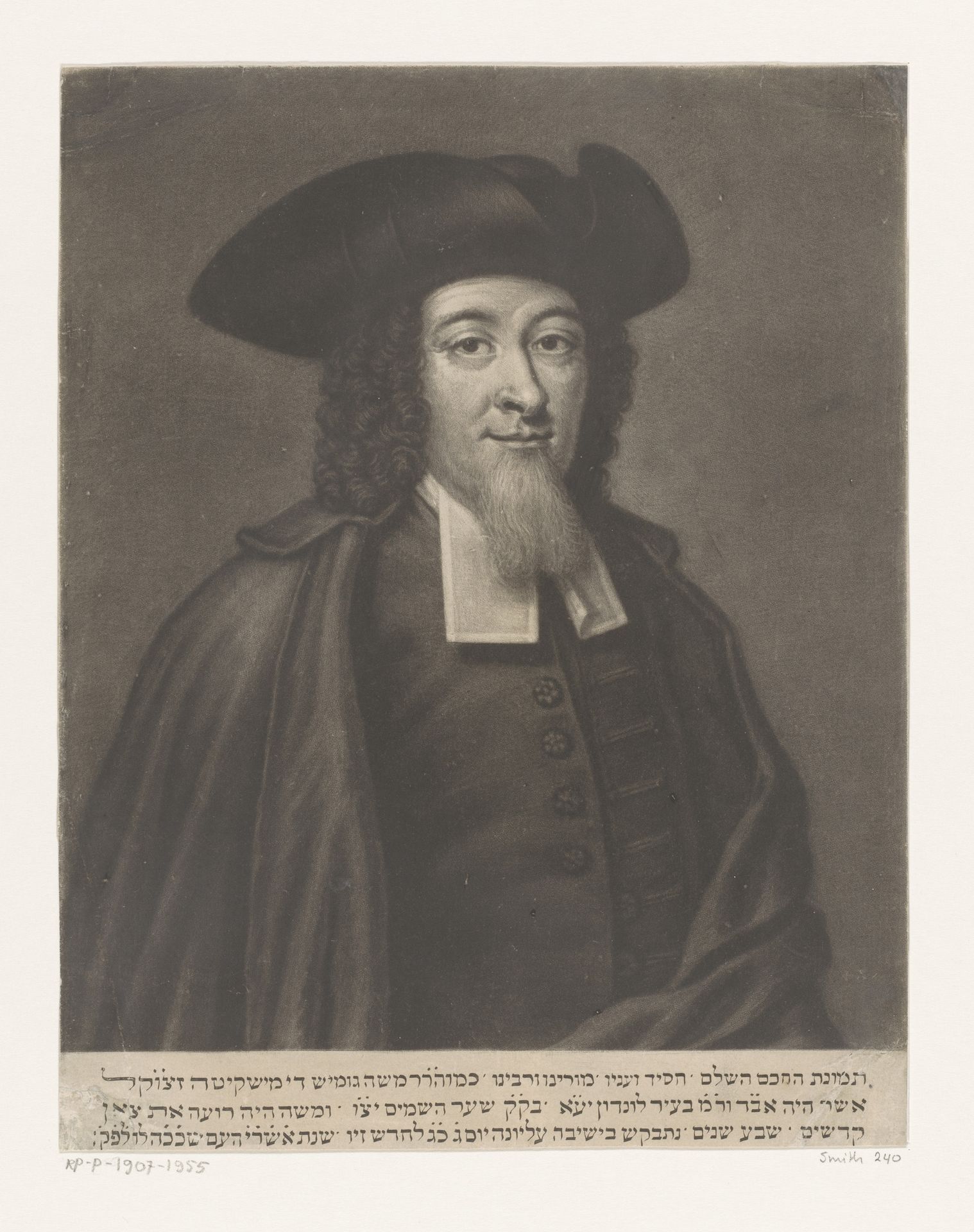 Portret van Gomez de Mesquita by John (II) Faber