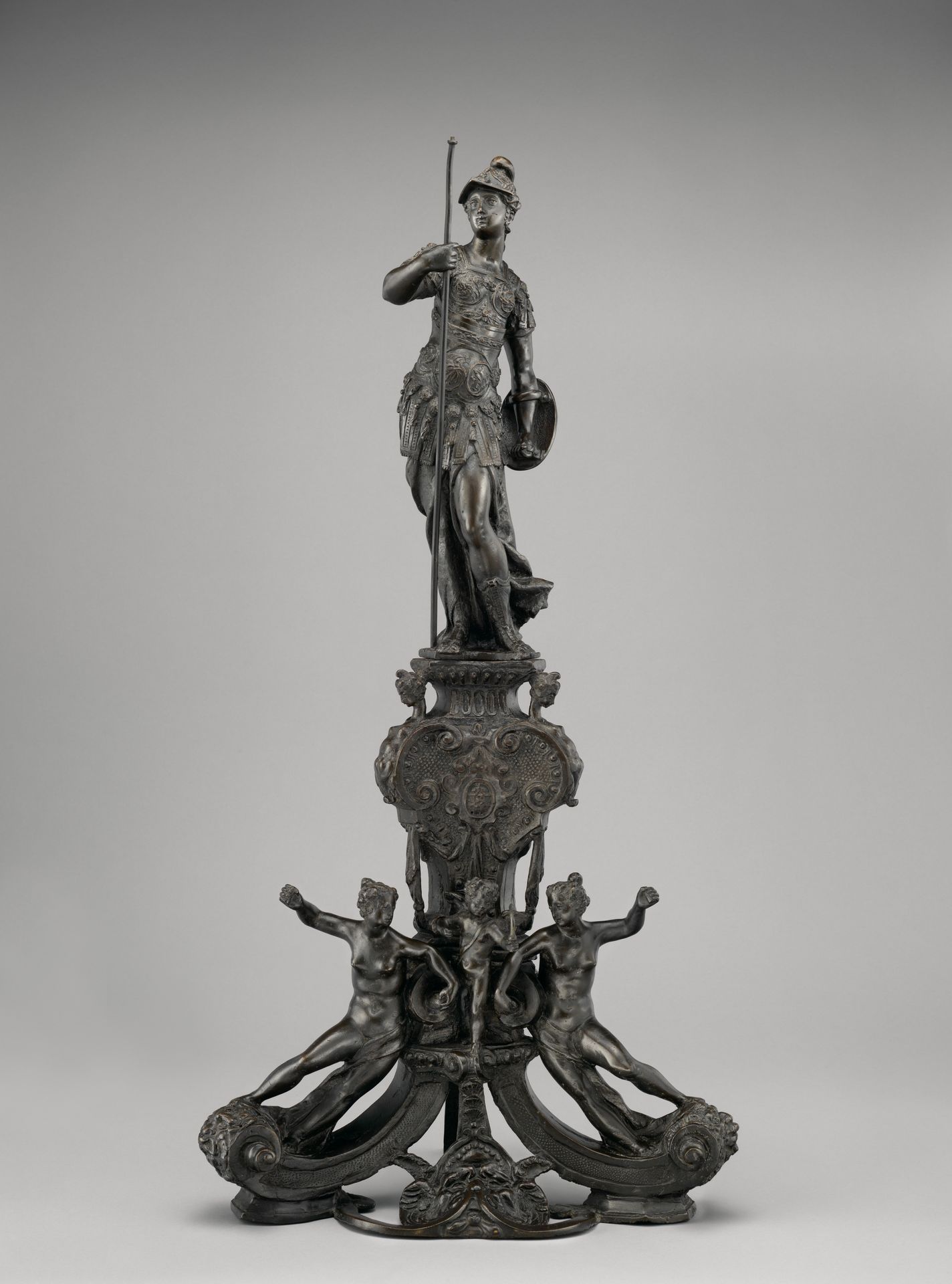 Andiron with figure of Minerva (one of a pair) by Danese Cattaneo