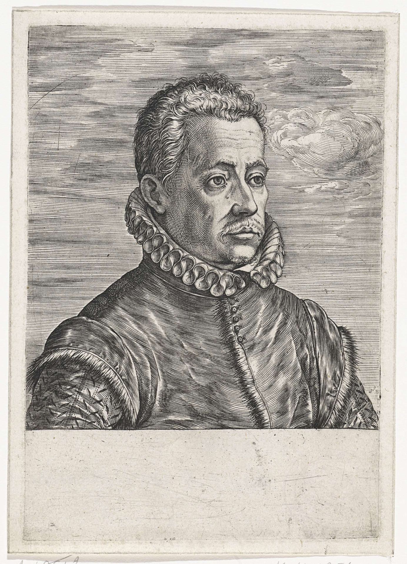 Busteportret van een man by Wierix