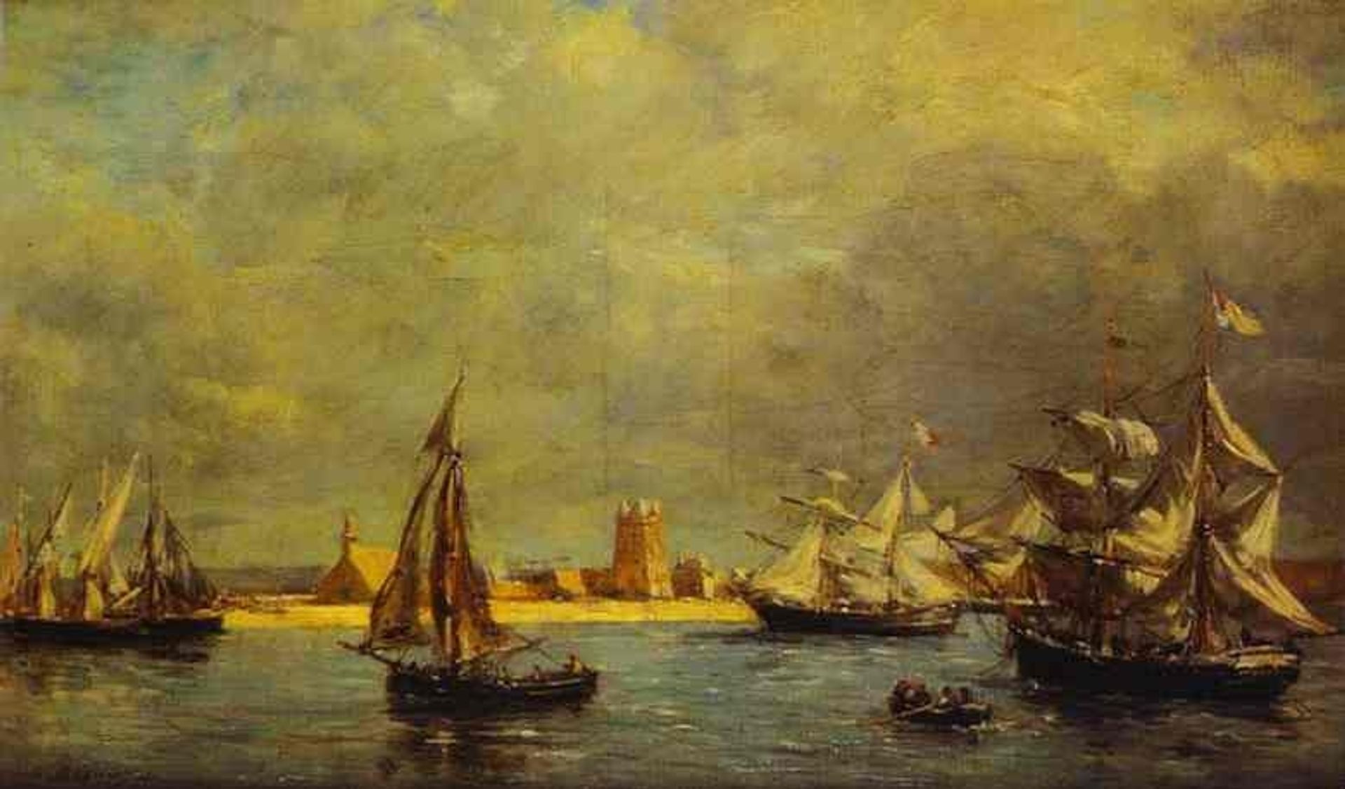 The Port of Camaret by Eugène Boudin