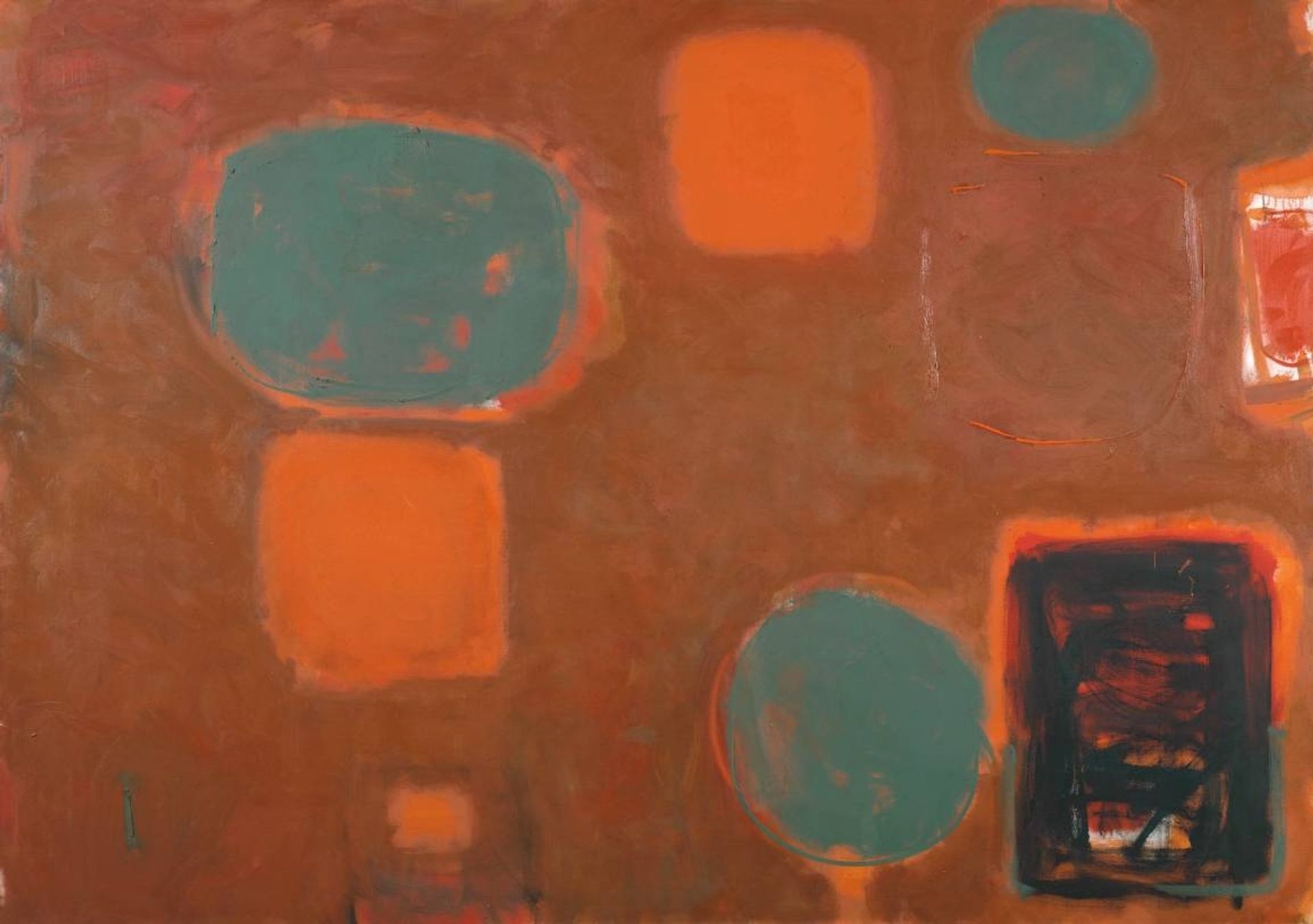 Brown Ground with Soft Red and Green: August 1958 - July 1959 by Patrick Heron