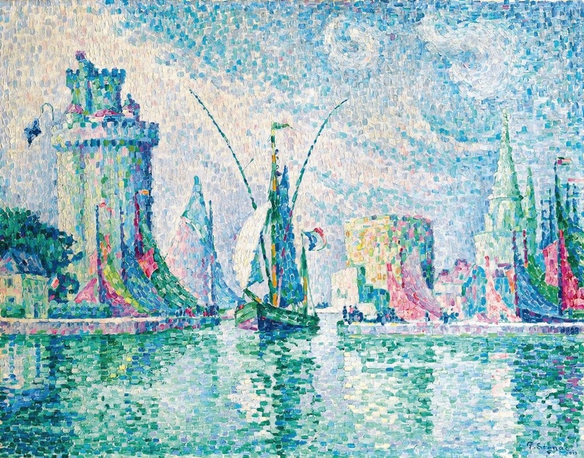 Les Tours Vertes, La Rochelle by Paul Signac