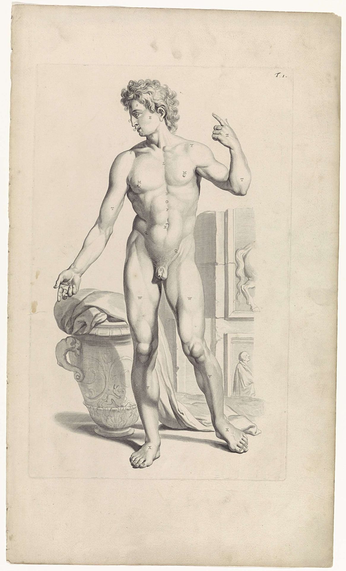 Studie van het mannelijk naakt by Pieter van Gunst