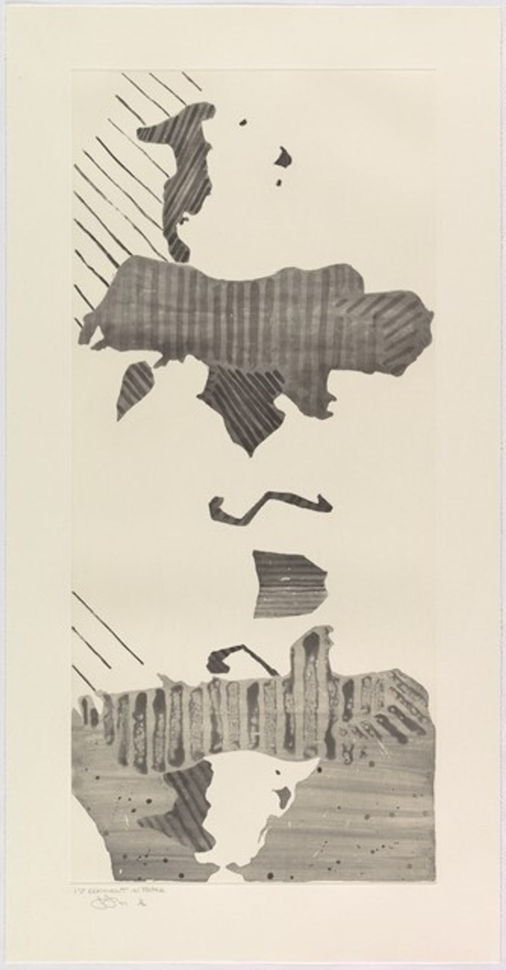 Green Angel 2 [1st Element in Black] by Jasper Johns