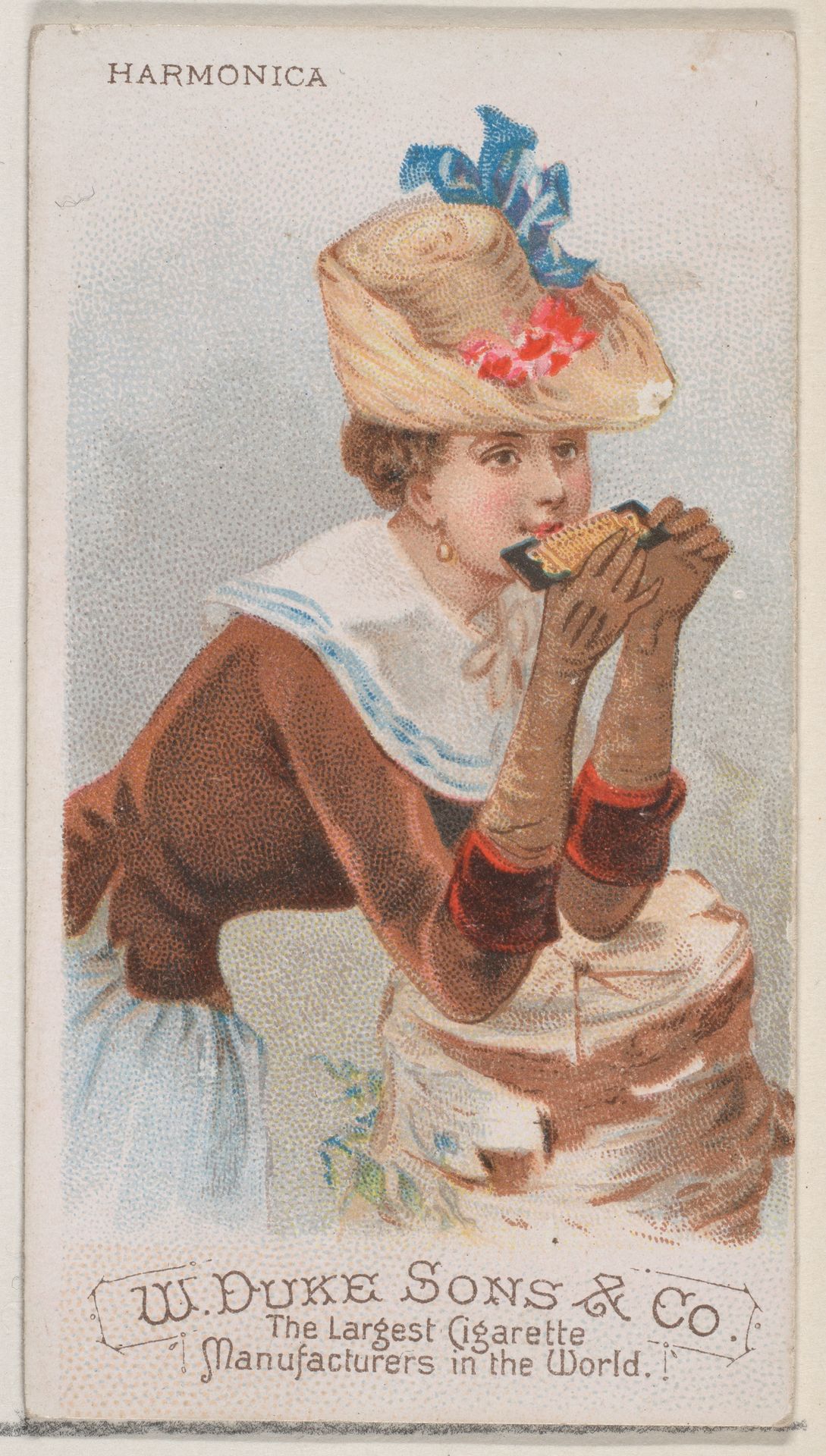 Harmonica, from the Musical Instruments series (N82) for Duke brand cigarettes by W. Duke, Sons & Co.
