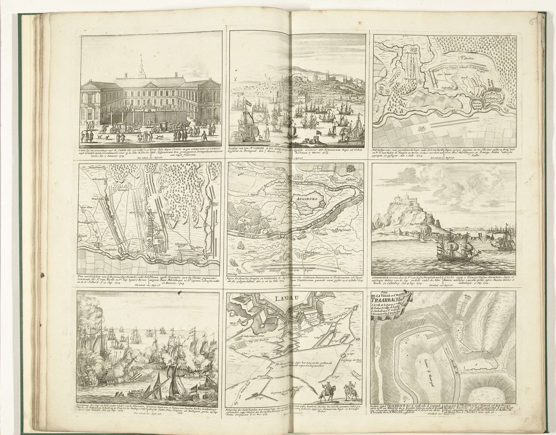 Schouwburg van den oorlog (blad V), 1704 by Pieter Schenk