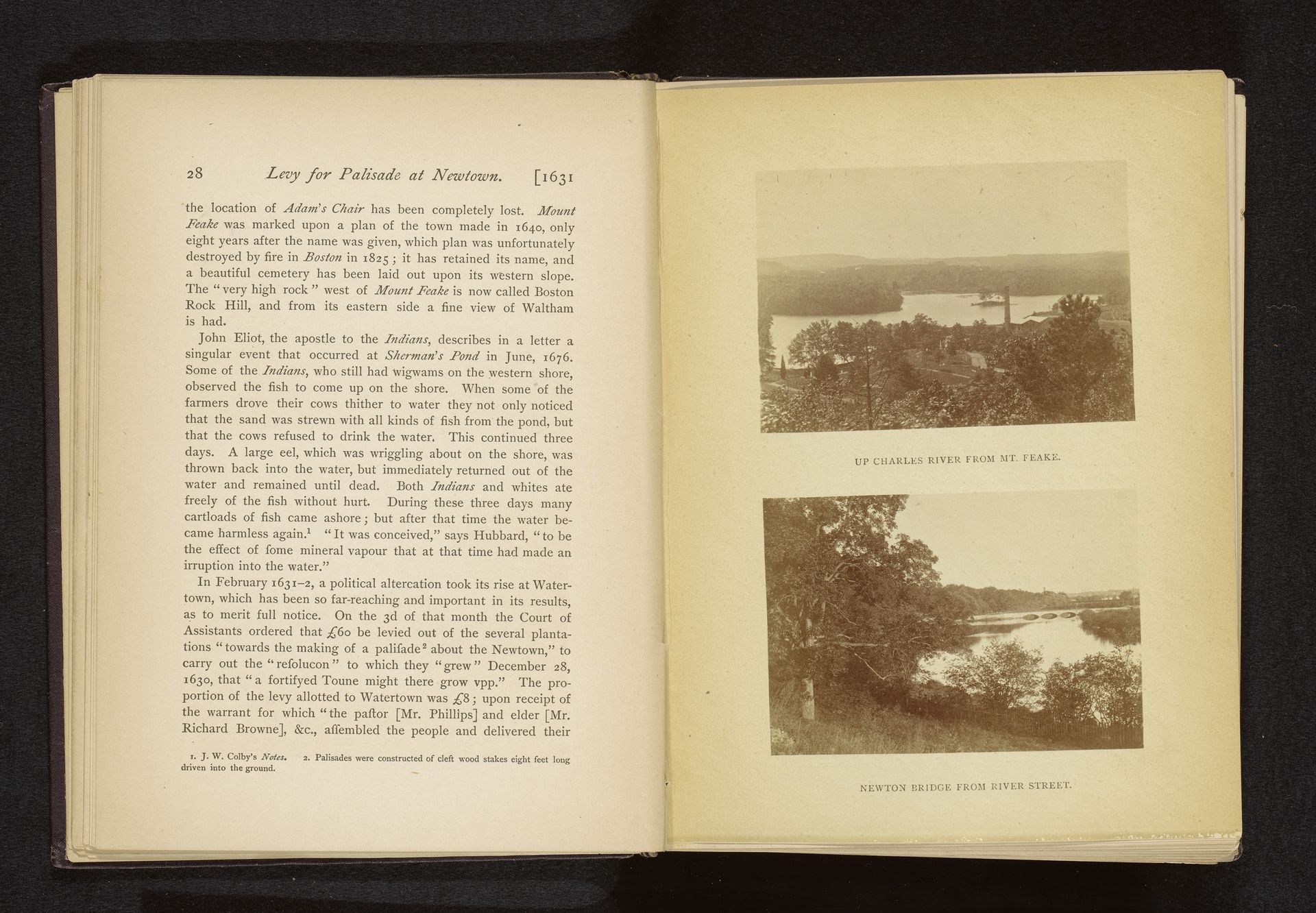 Gezicht op een rivier in de buurt van Waltham, Massachusetts, gezien vanaf Mount Feake by Thomas R. Lewis