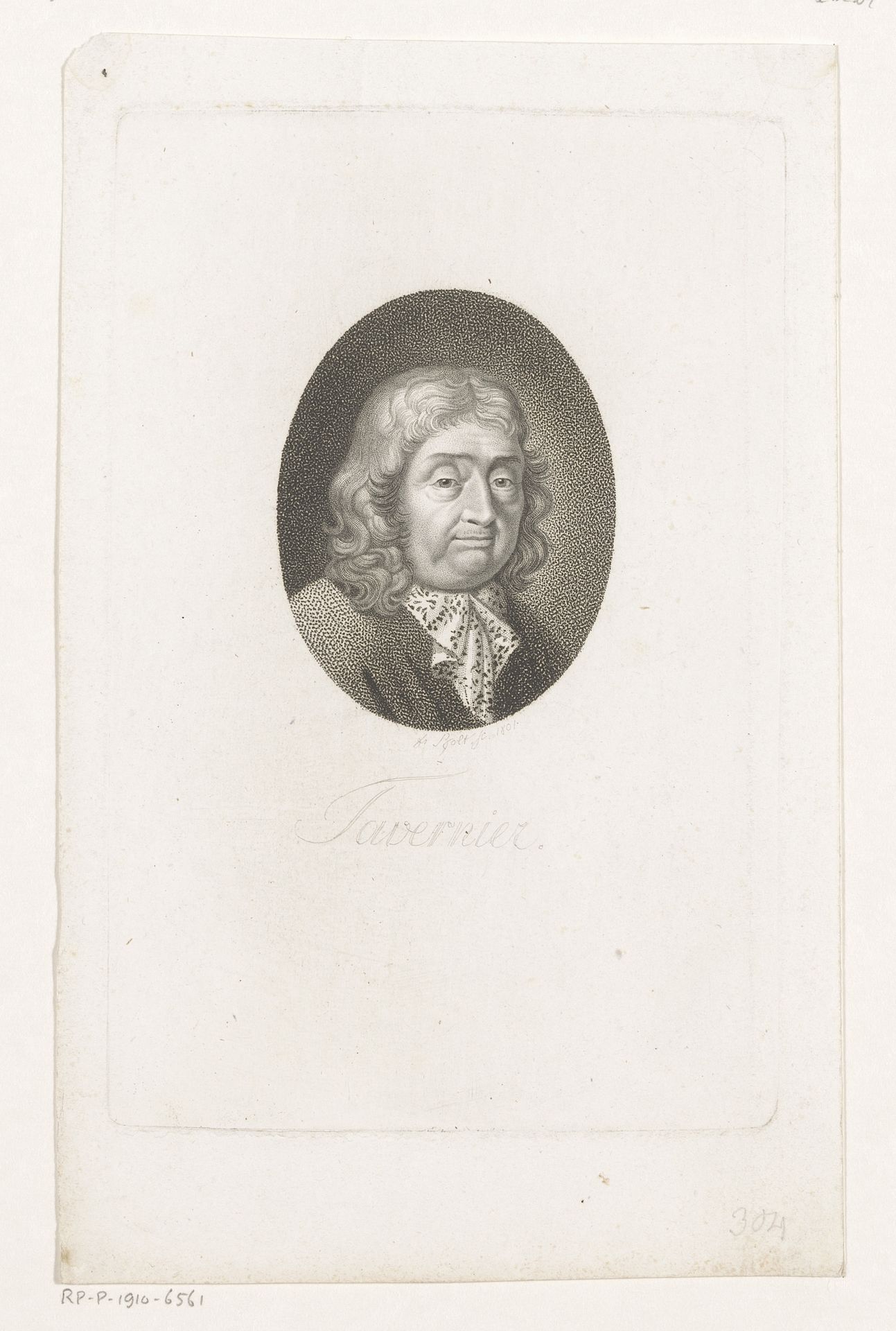 Portret van Jean-Baptiste Tavernier, baron d'Aubonne by Johann Friedrich Bolt