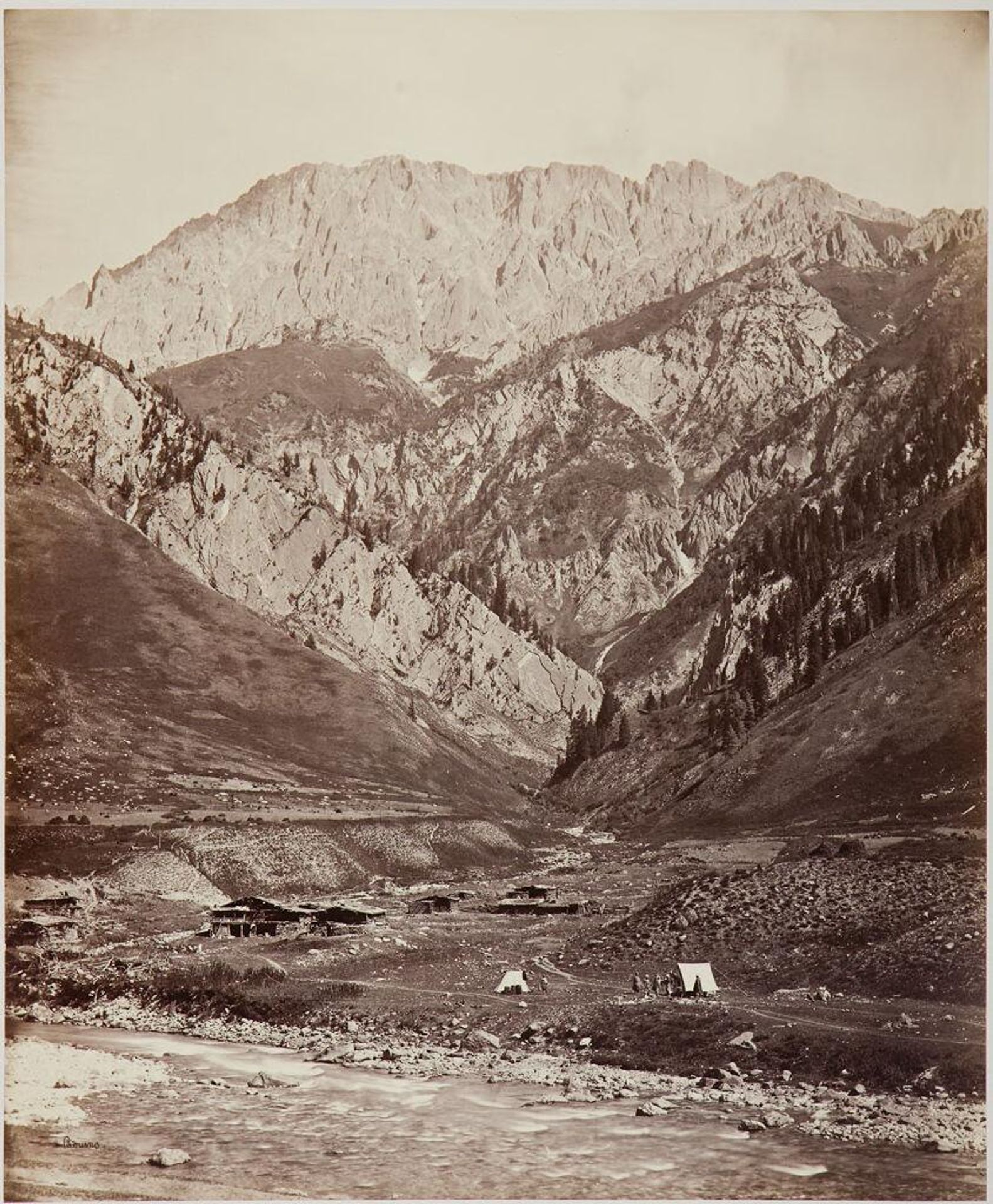Village of Sonamung, Kashmir by Samuel Bourne
