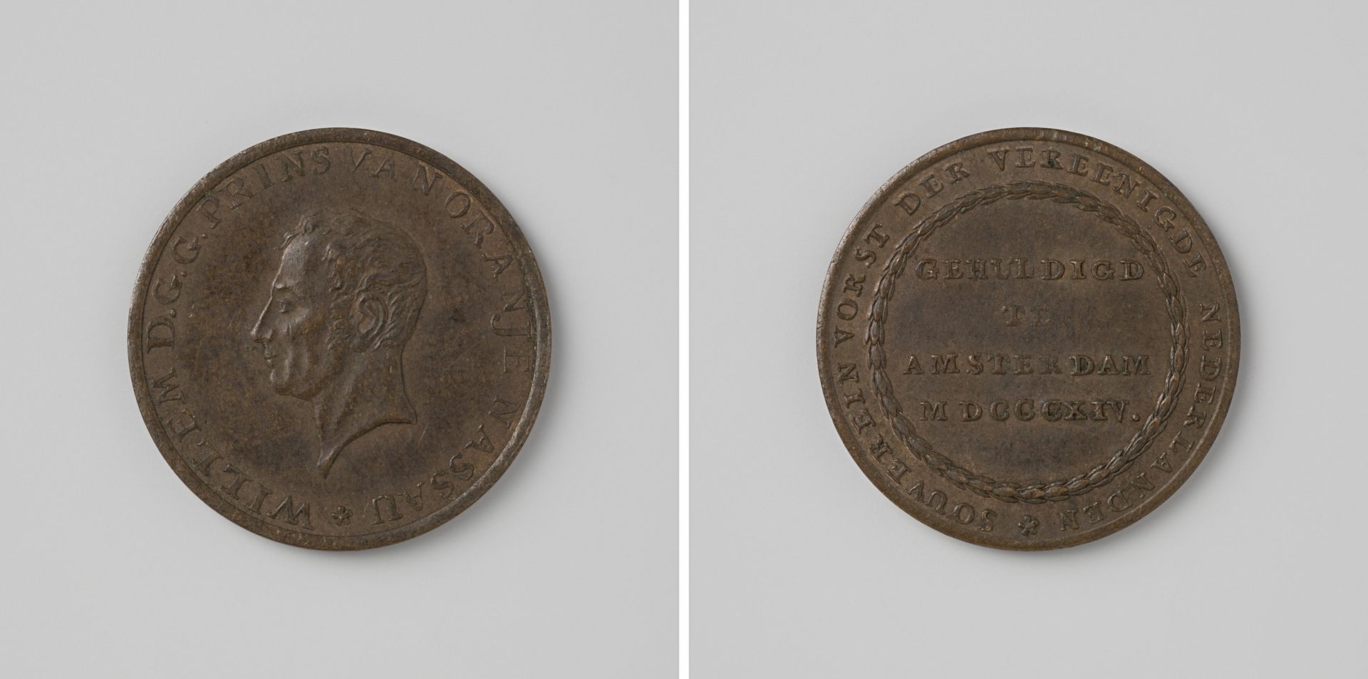 Inhuldiging te Amsterdam van Willem Frederik, prins van Oranje als souverein vorst by Hendrik Lageman
