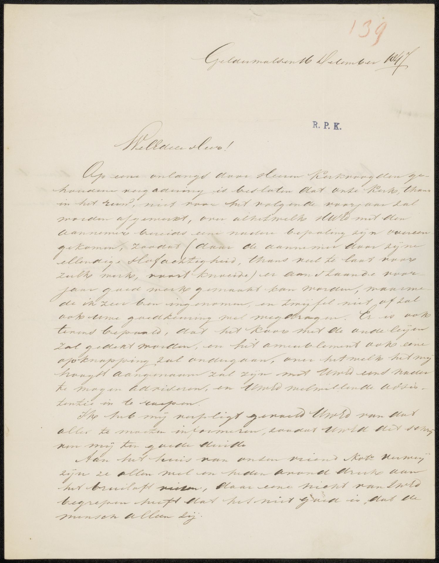 Brief aan Christiaan Kramm by Reijer Catharinus Murman