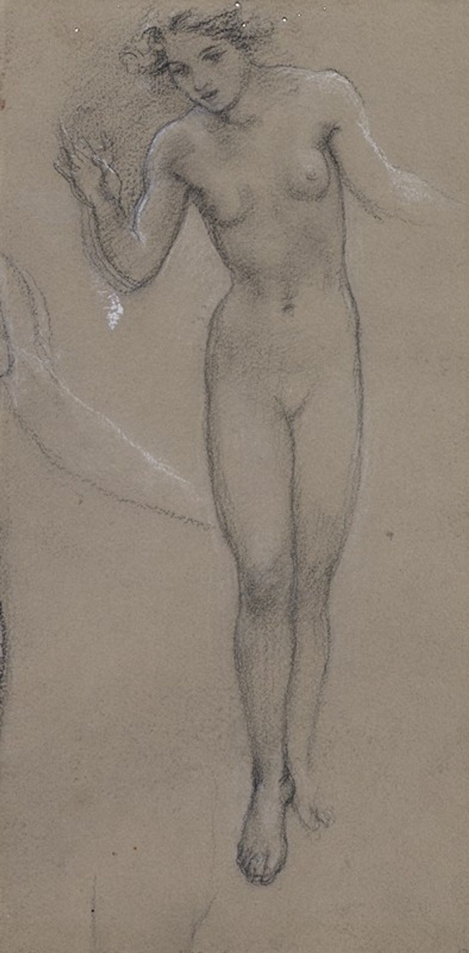 Study of a nude female figure for ‘Diana and Endymion by Edward John Poynter