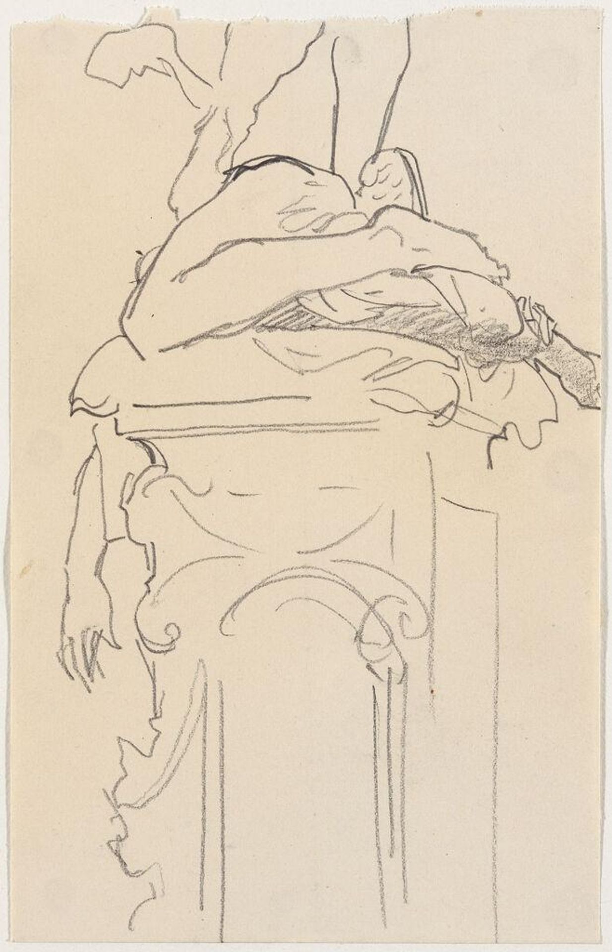 Two Small Sketches of Cellini's "Perseus," Loggia dei Lanzi, Florence by John Singer Sargent