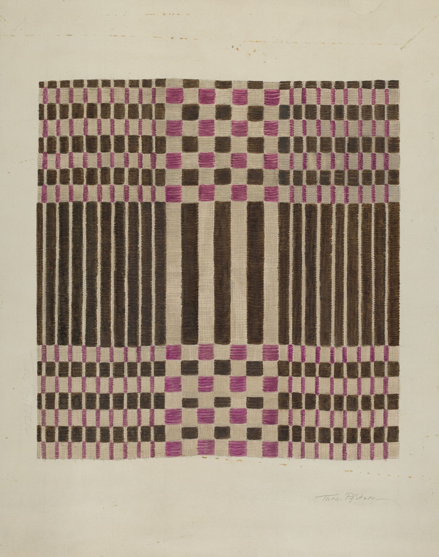 Woven Coverlet by Theodore Pfitzer