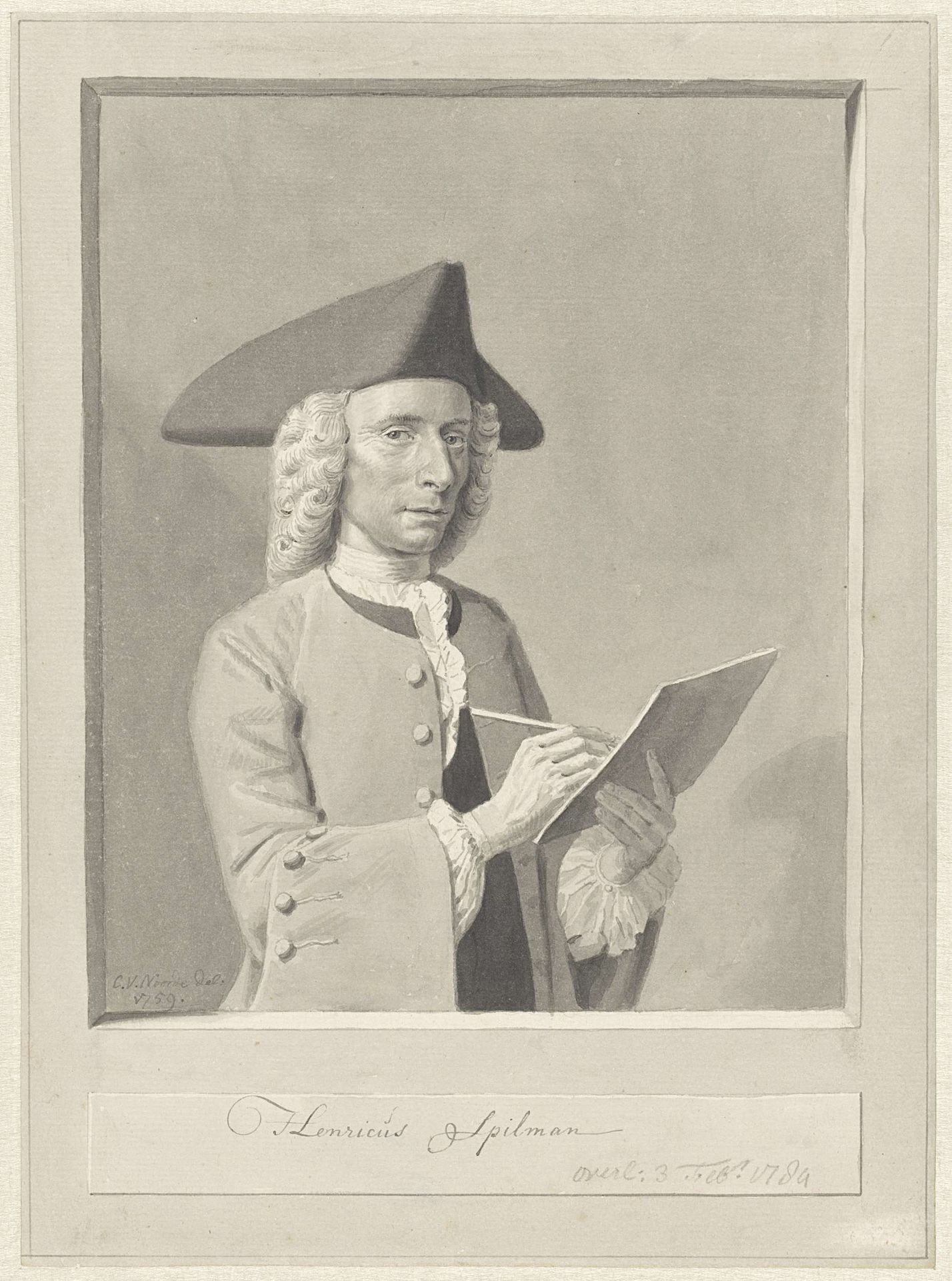 Portret van Hendrik Spilman by Cornelis van Noorde