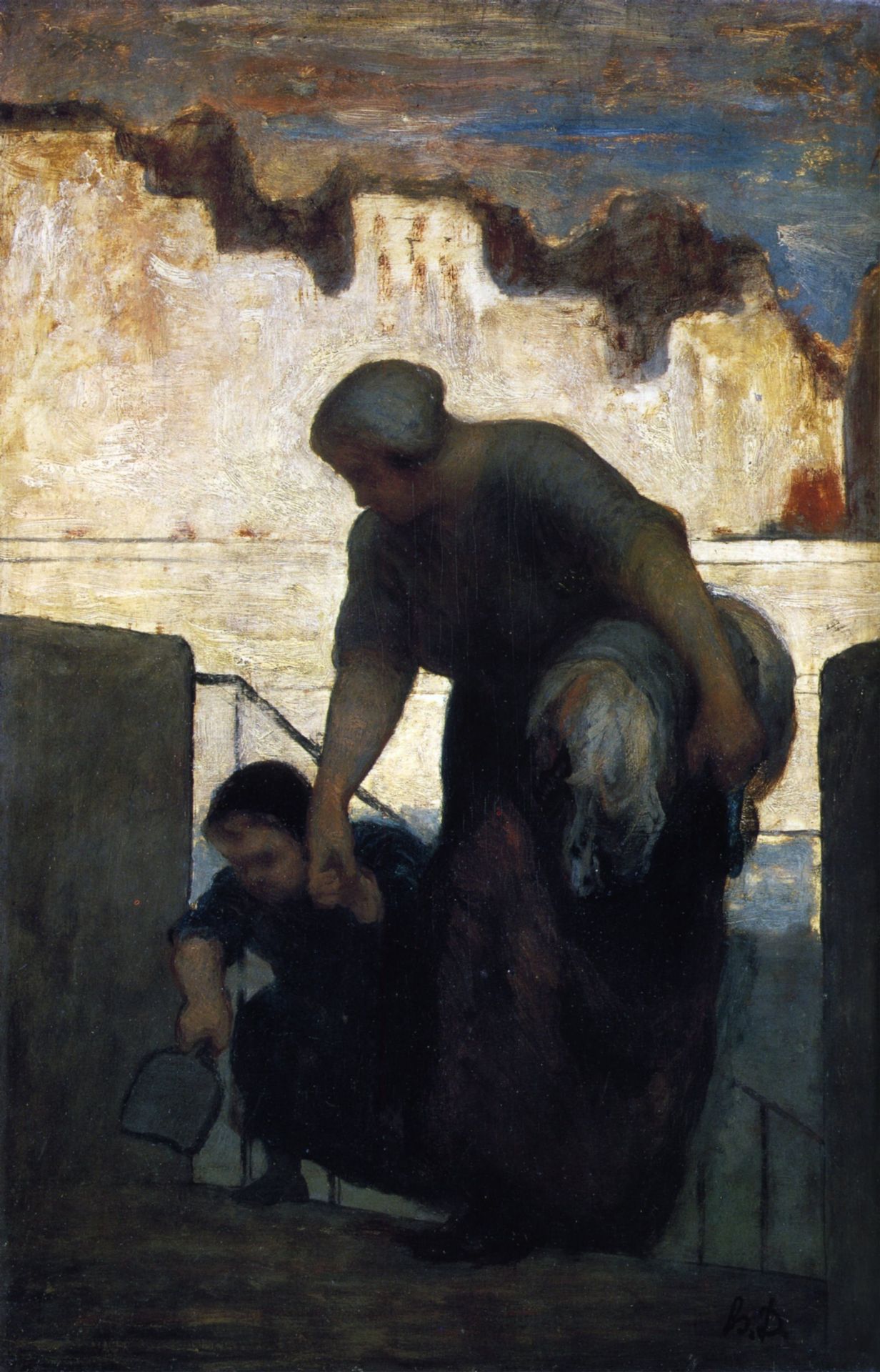 The Laundress by Honoré Daumier