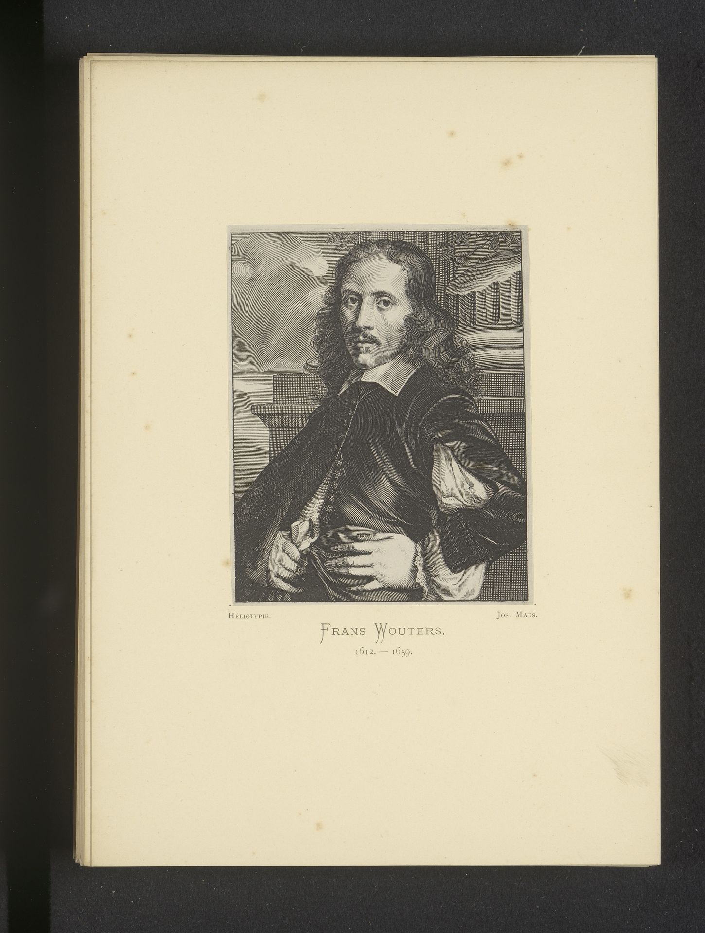 Reproductie van een gravure van een portret van Frans Wouters door Pieter de Jode (II) by Joseph Maes