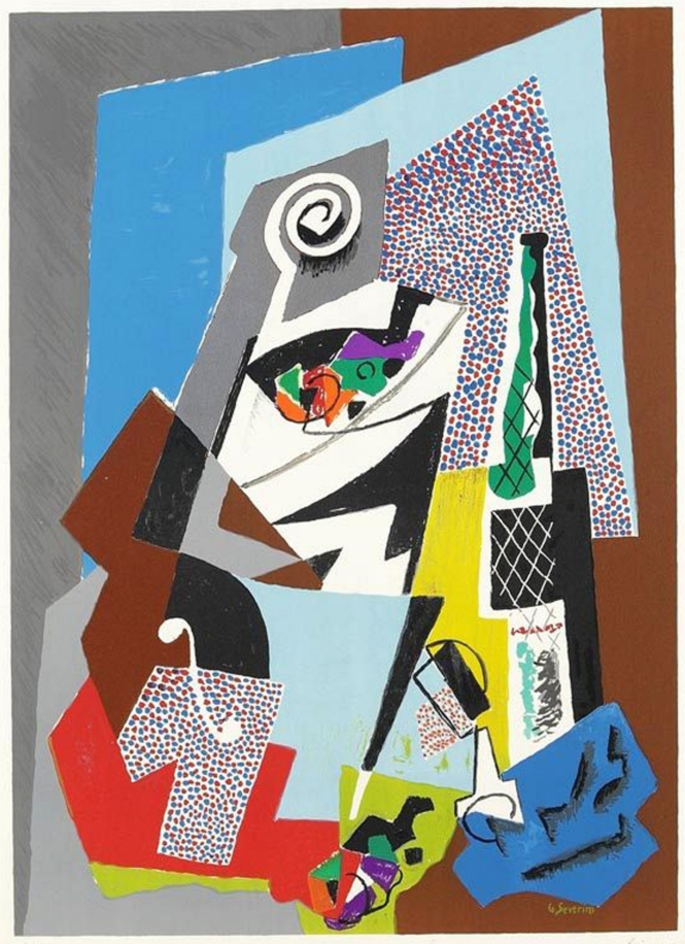 Still Life with Violin by Gino Severini