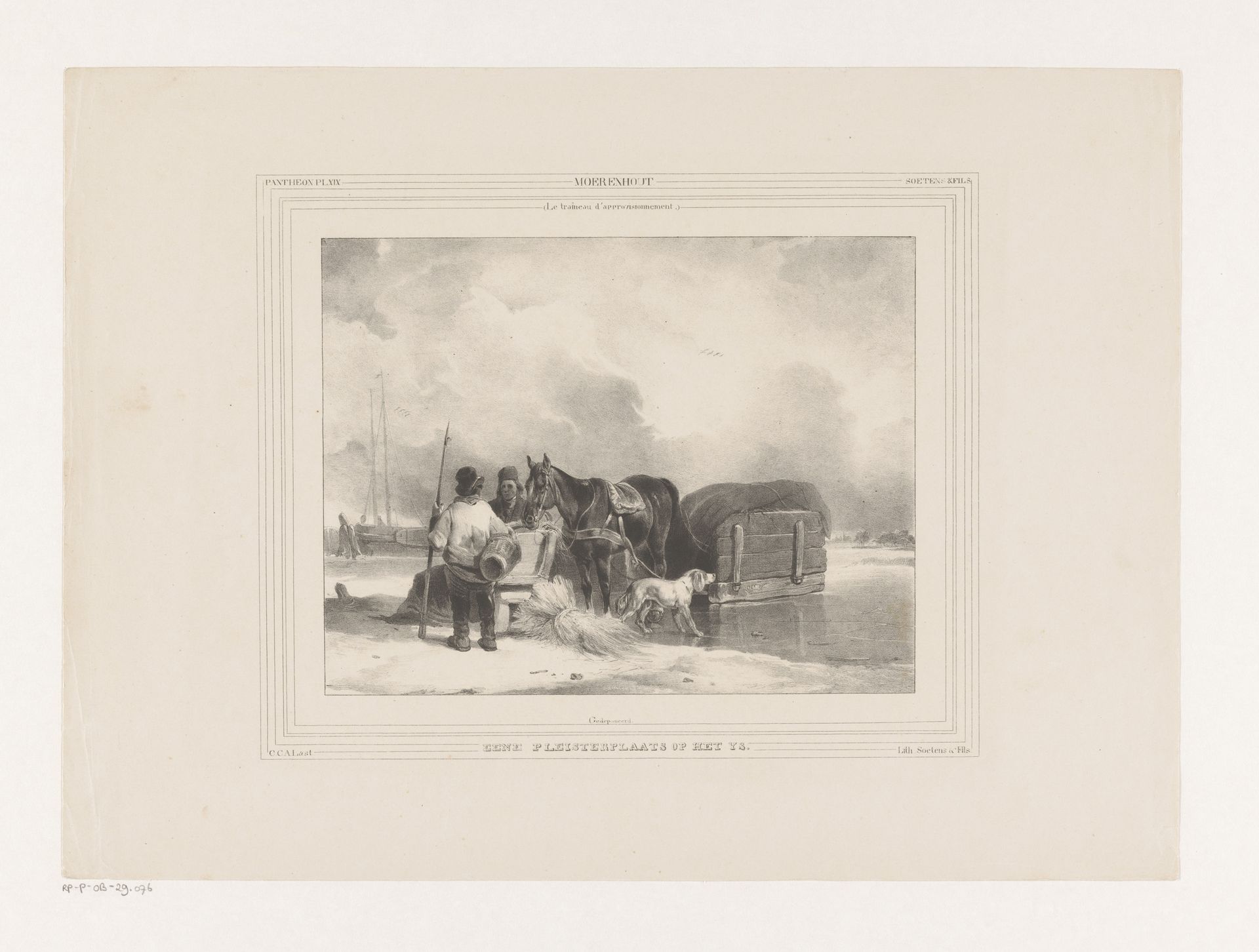 Rustplaats op het ijs by Carel Christiaan Antony Last