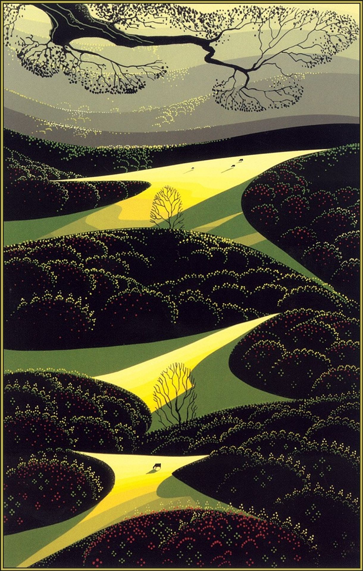 Three Little Fields by Eyvind Earle