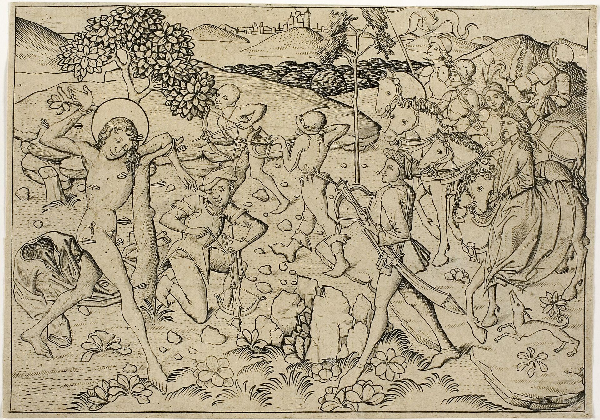 The Martyrdom of Saint Sebastian by Master ES