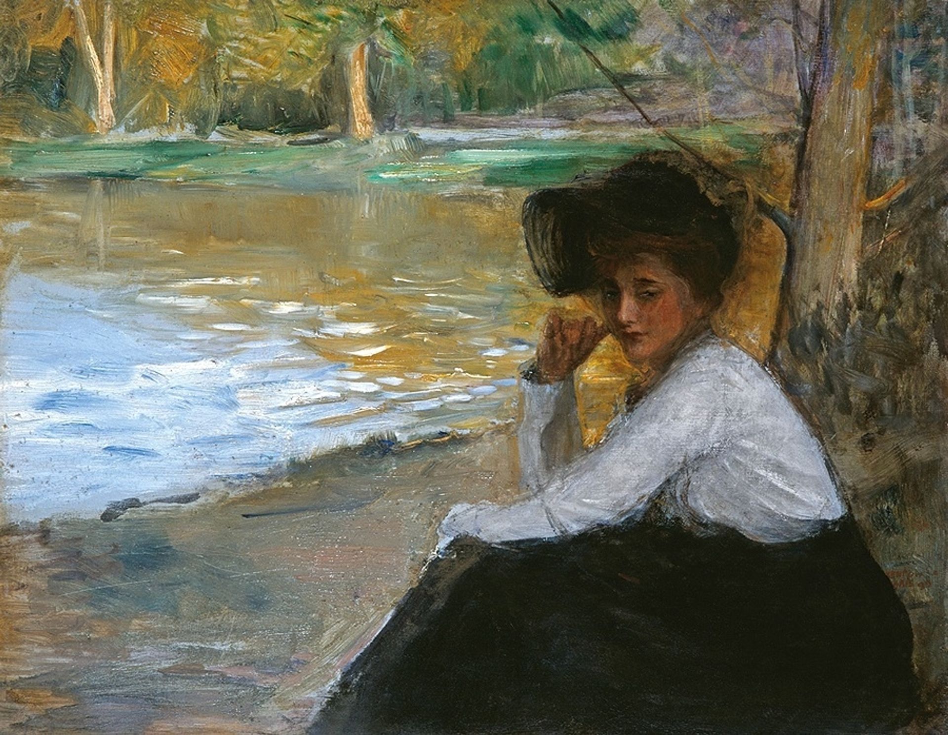 Lady in the Park by Teodor Axentowicz