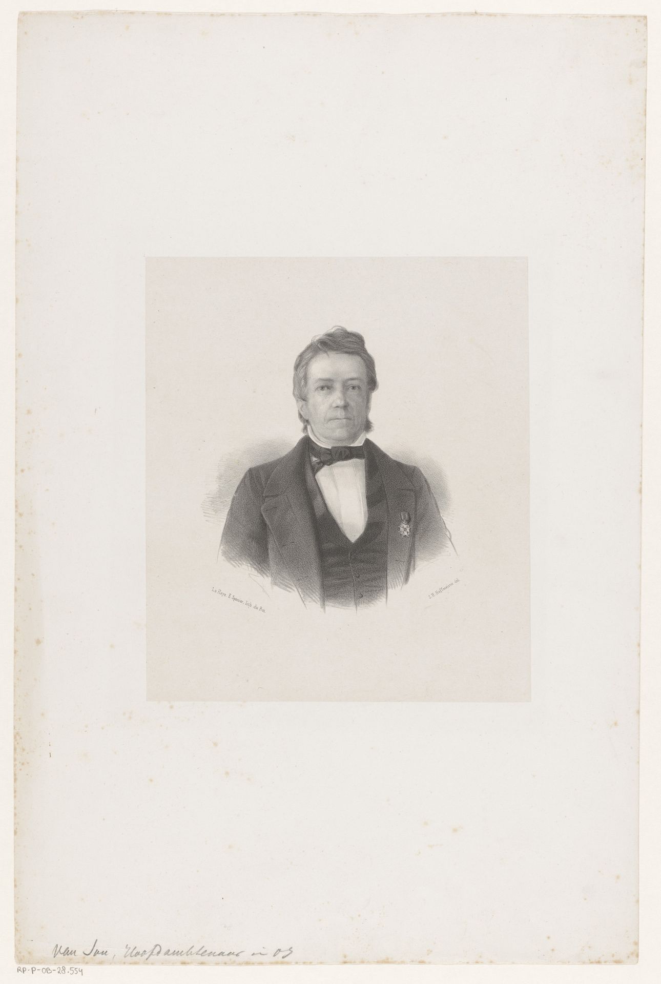 Portret van een onbekende man by Johan Hendrik Hoffmeister