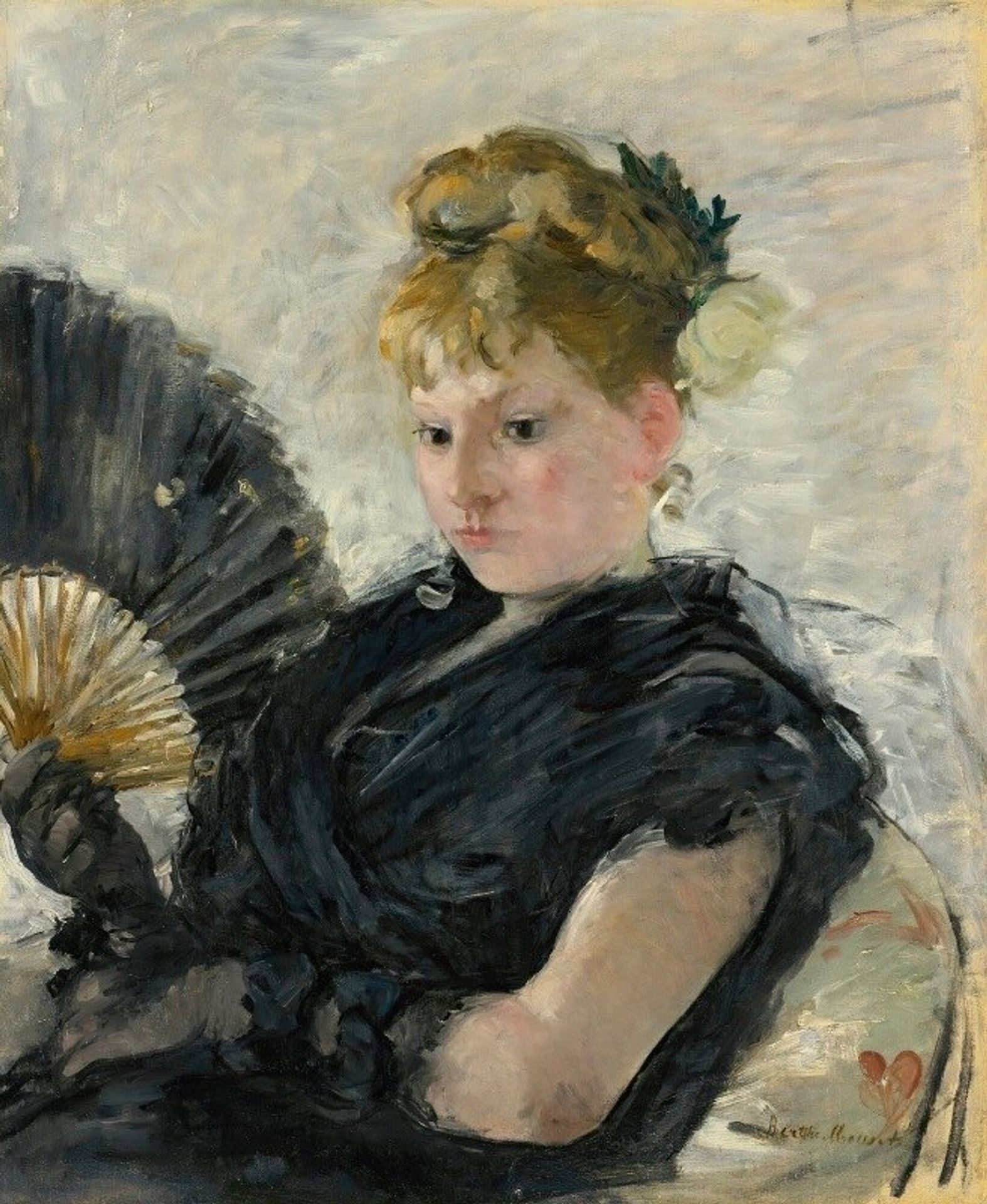 Femme À L’éventail by Berthe Morisot