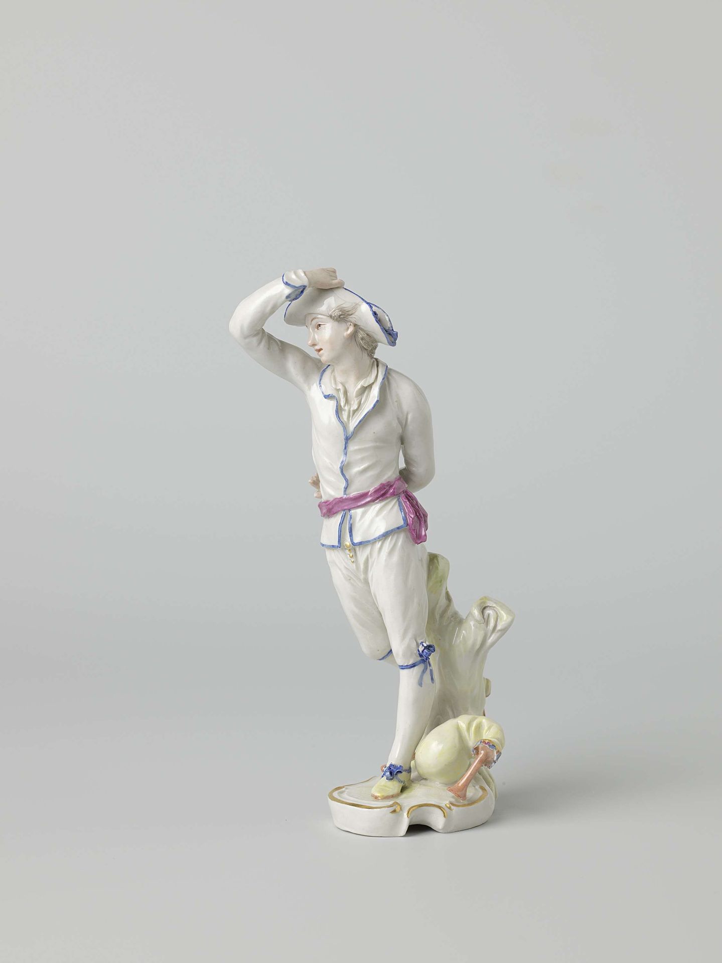 Figure of a dancing man by Porseleinfabriek Ludwigsburg