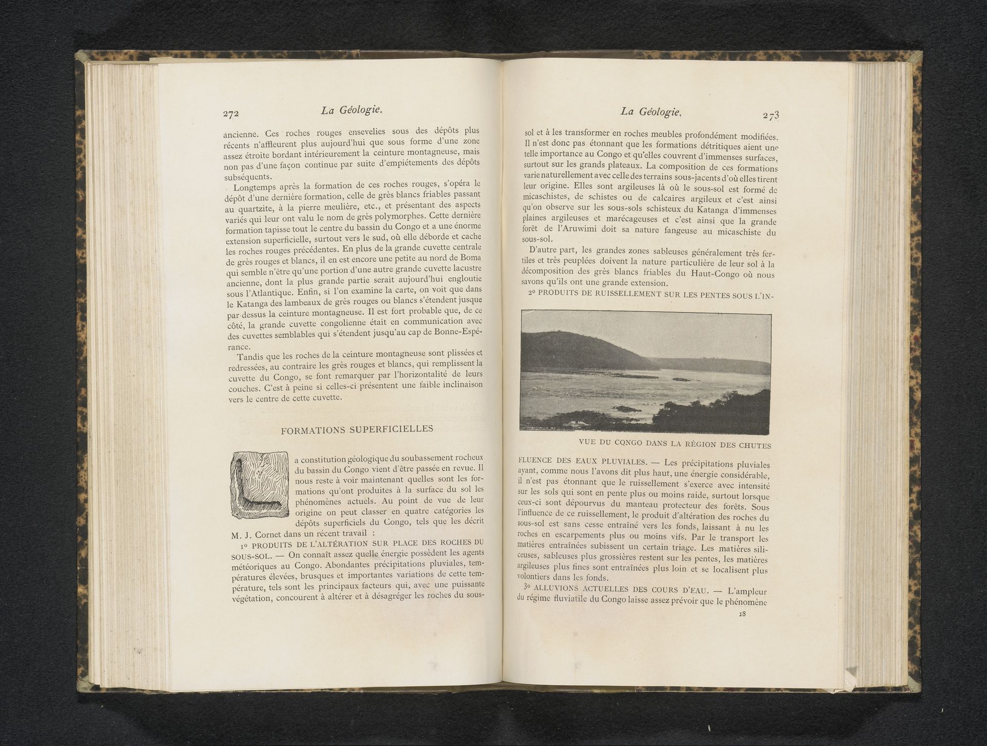 Gezicht op de Congo met watervallen by Anonymous