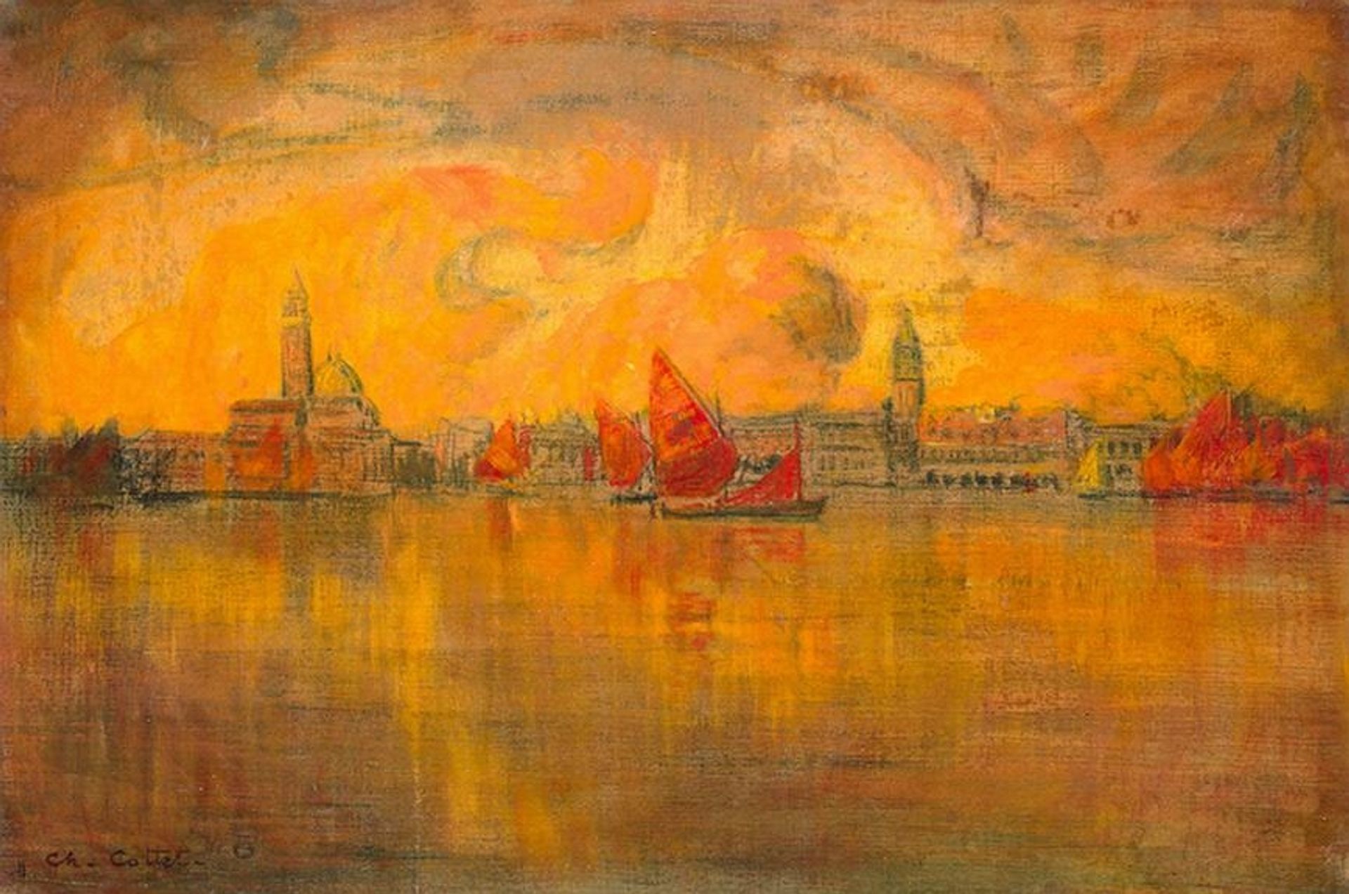 View of Venice from the Sea by Charles Cottet
