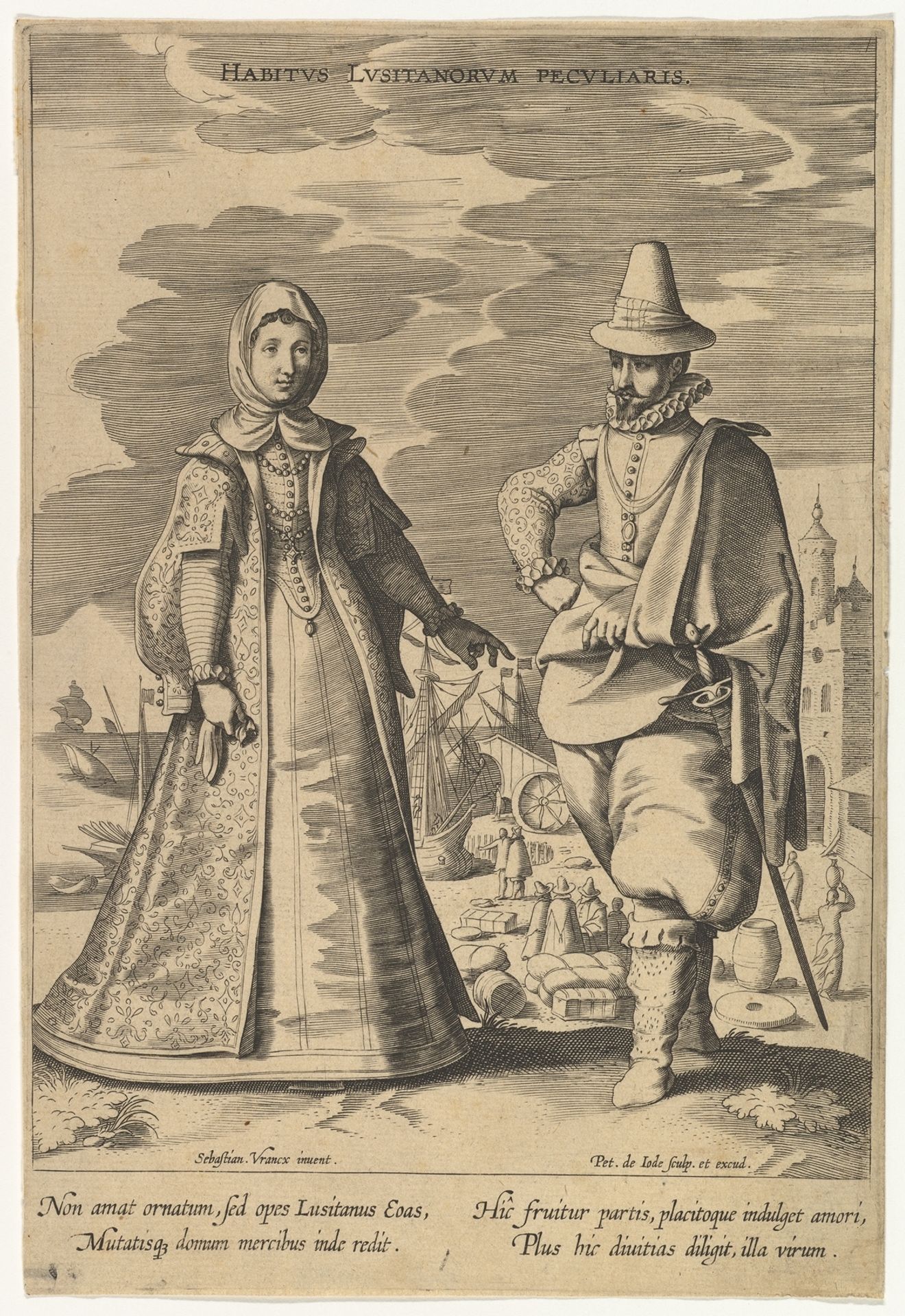 Habitus Lusitanorum Peculiaris, from Fashions of Different Nations by Pieter de Jode I