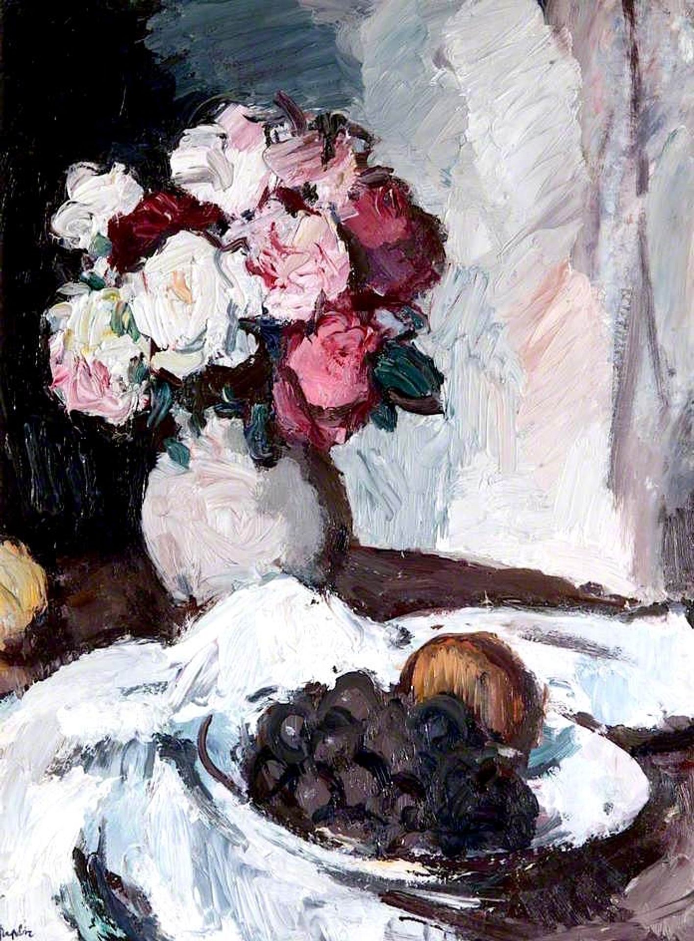 Roses in a Grey Jar - Samuel Peploe | Artera | AskArtera
