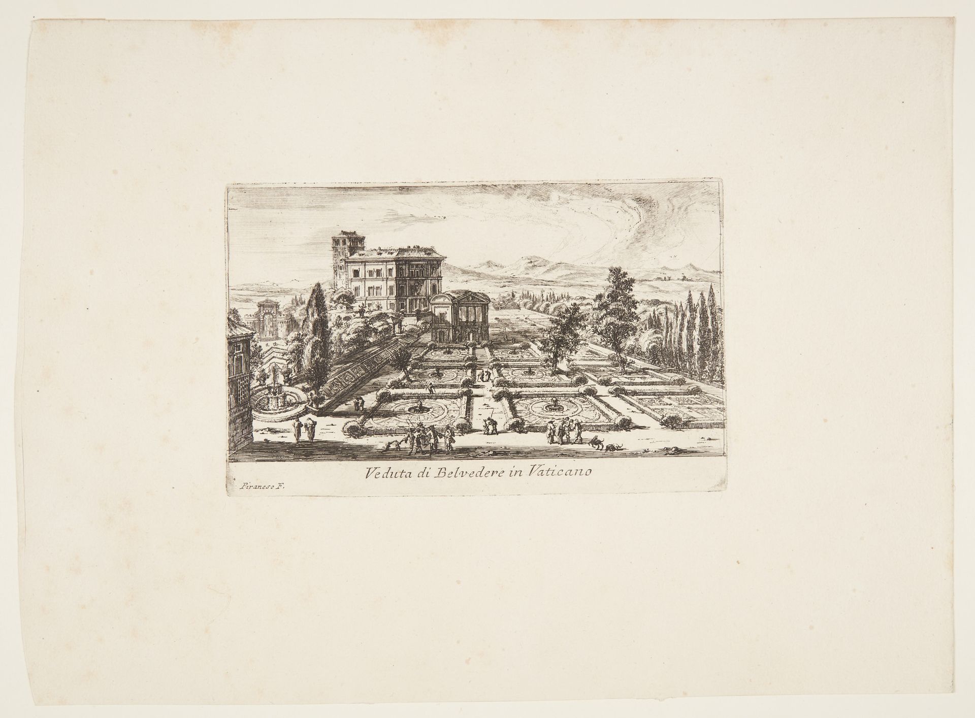 View of the Vatican Belvedere by Giovanni Battista Piranesi