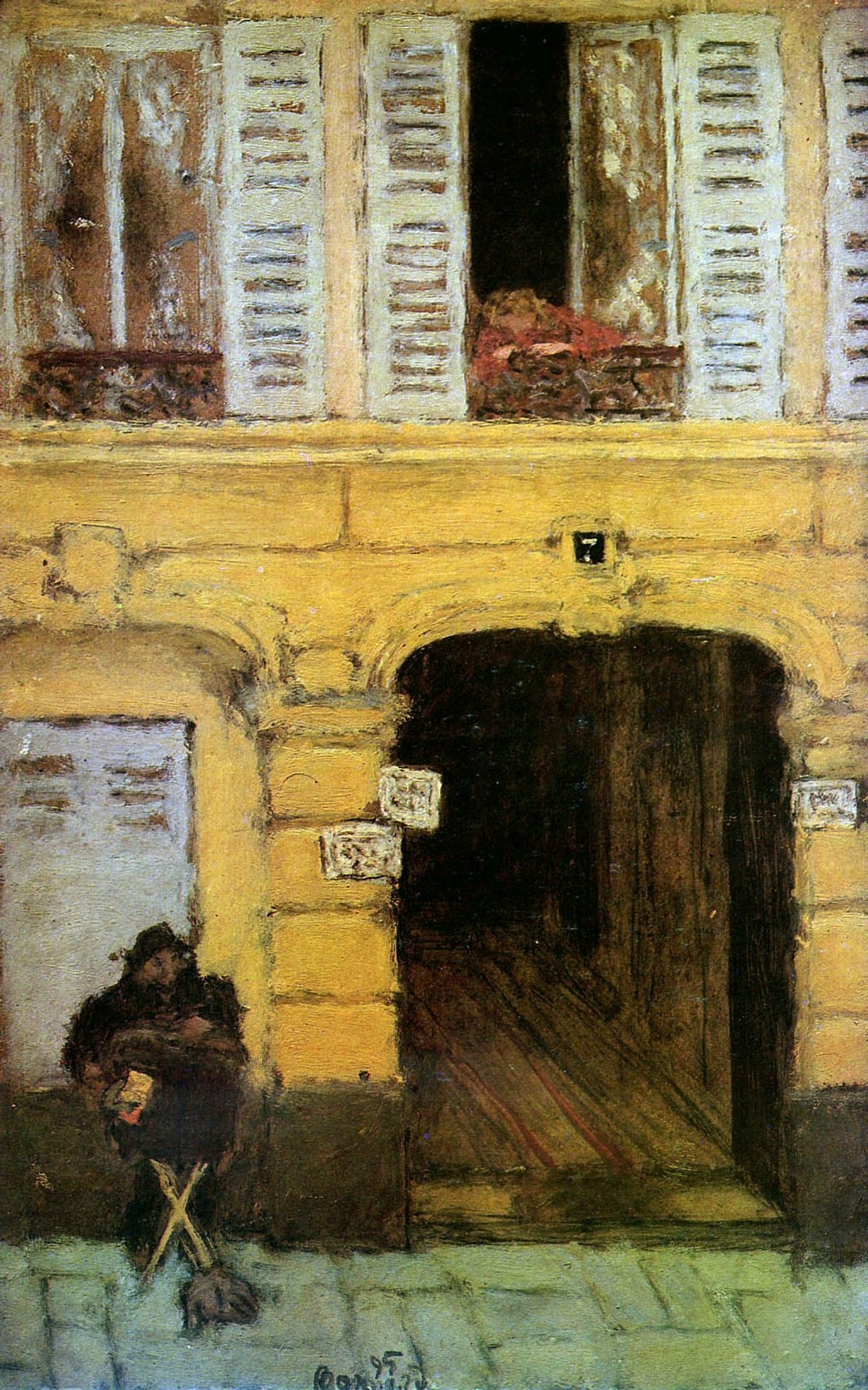 The organ grinder by Pierre Bonnard