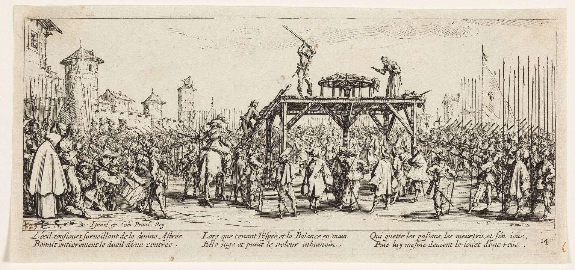 Afstraffelse ved radbrækning by Jacques Callot
