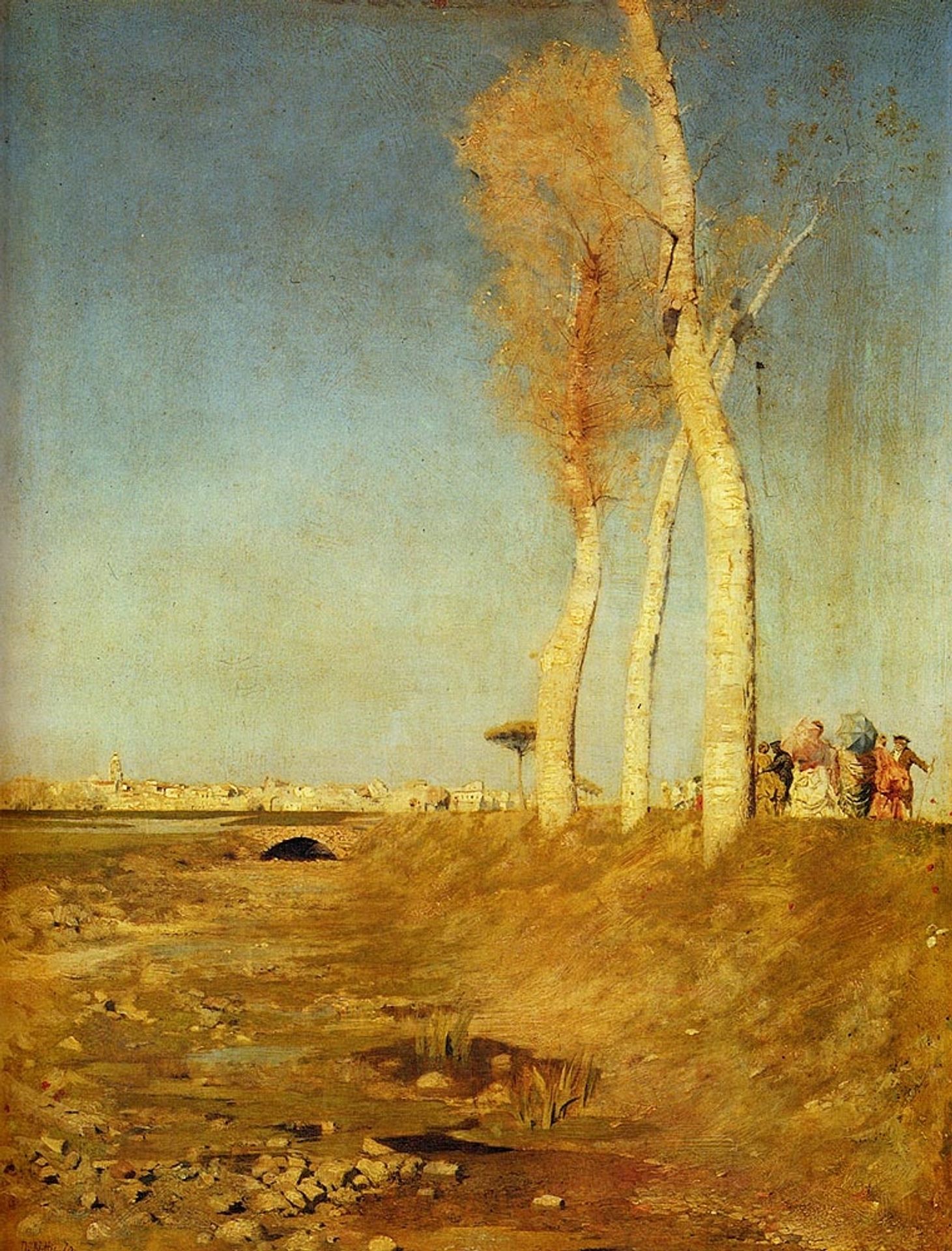 Poplars by Giuseppe de Nittis