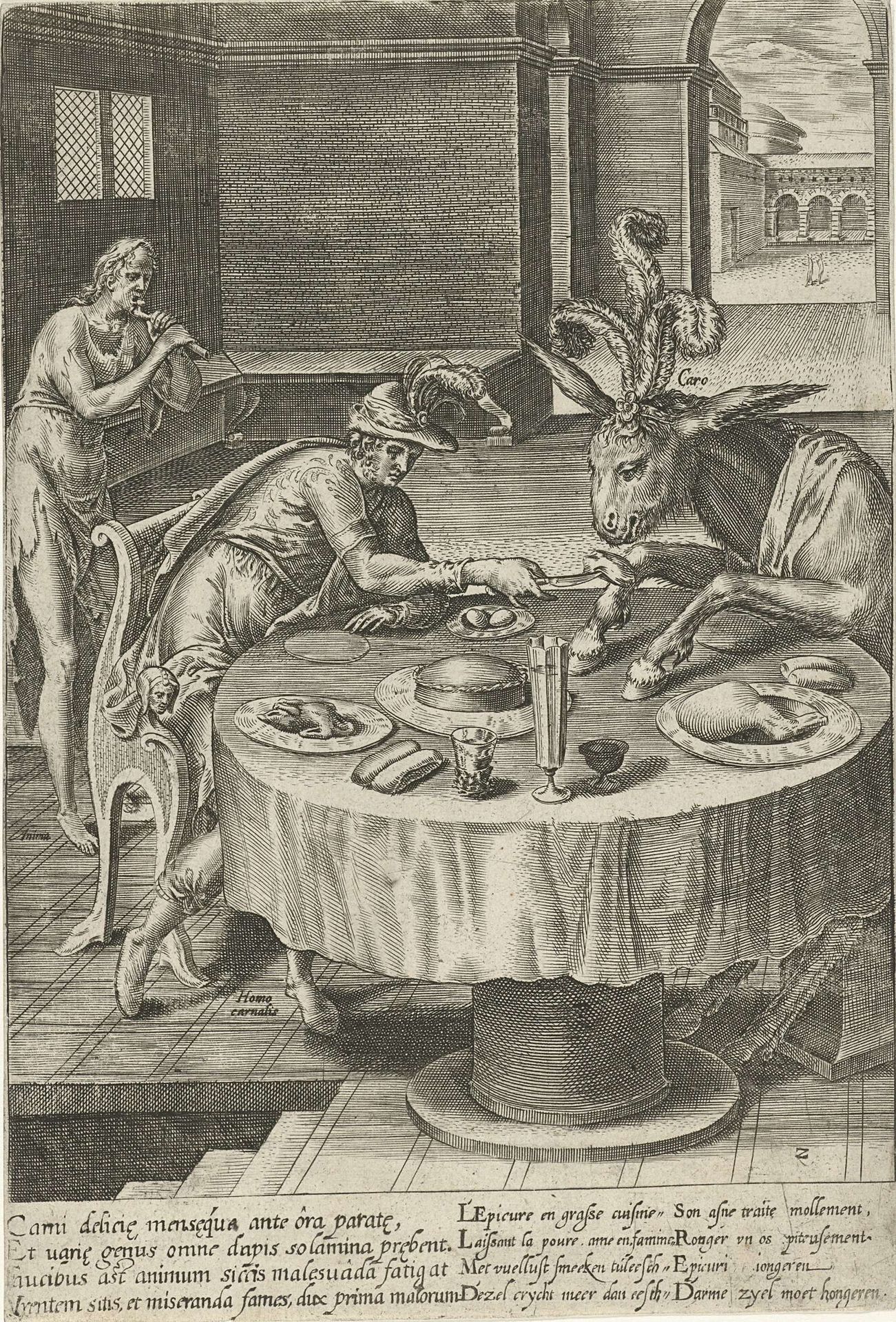 Voeding van het lichaam wordt belangrijker geacht dan voeding voor de ziel by Philips Galle